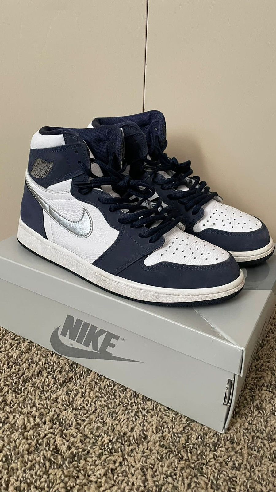 Jordan Brand × Nike Air Jordan 1 co.jp Midnight Navy Size US 9 / EU 42 - 1 Thumbnail