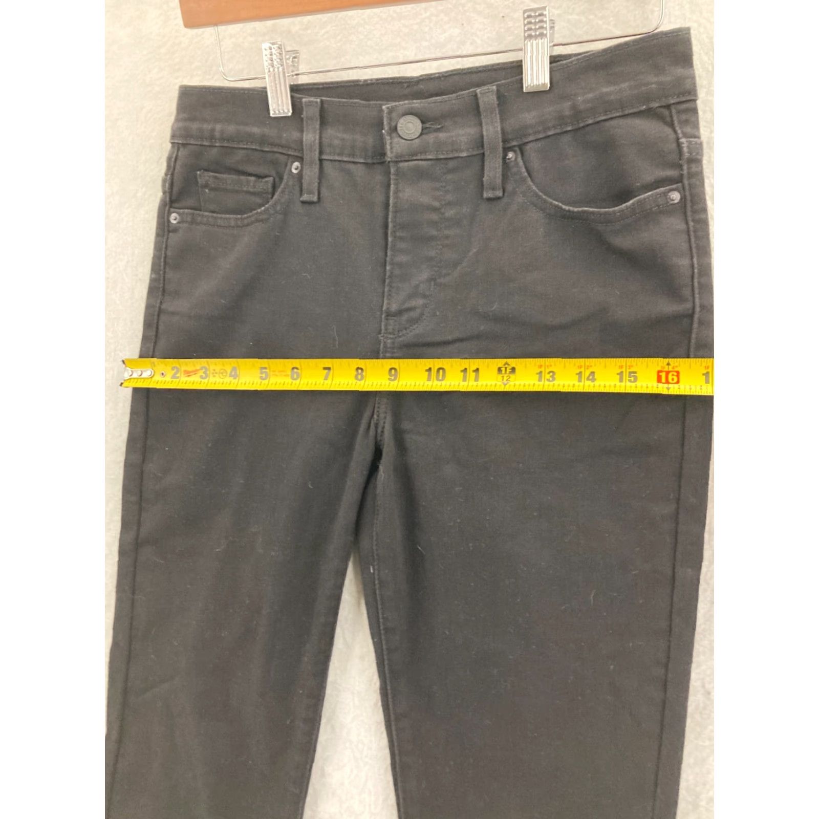 Levi's LEVI'S Levi Strauss Jeans Womens Skinny 30x29 Black Denim Stretch Mid Rise 5-Pocket Regular Clothing Men? Size 30" / US 8 / IT 44 - 3 Thumbnail
