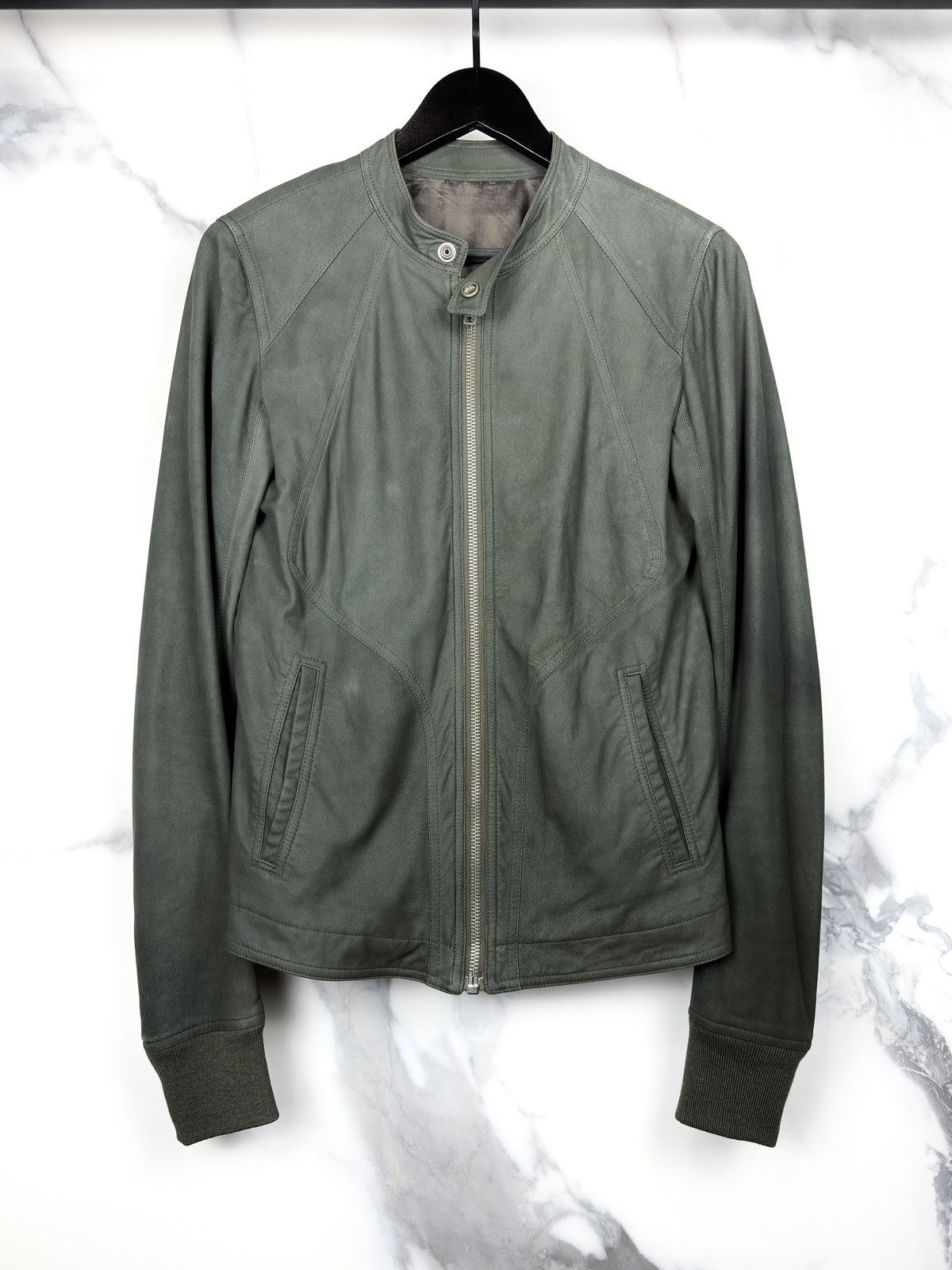 Rick Owens Rick Owens SS17 Walrus Intarsia Leather Jacket 50 | Grailed