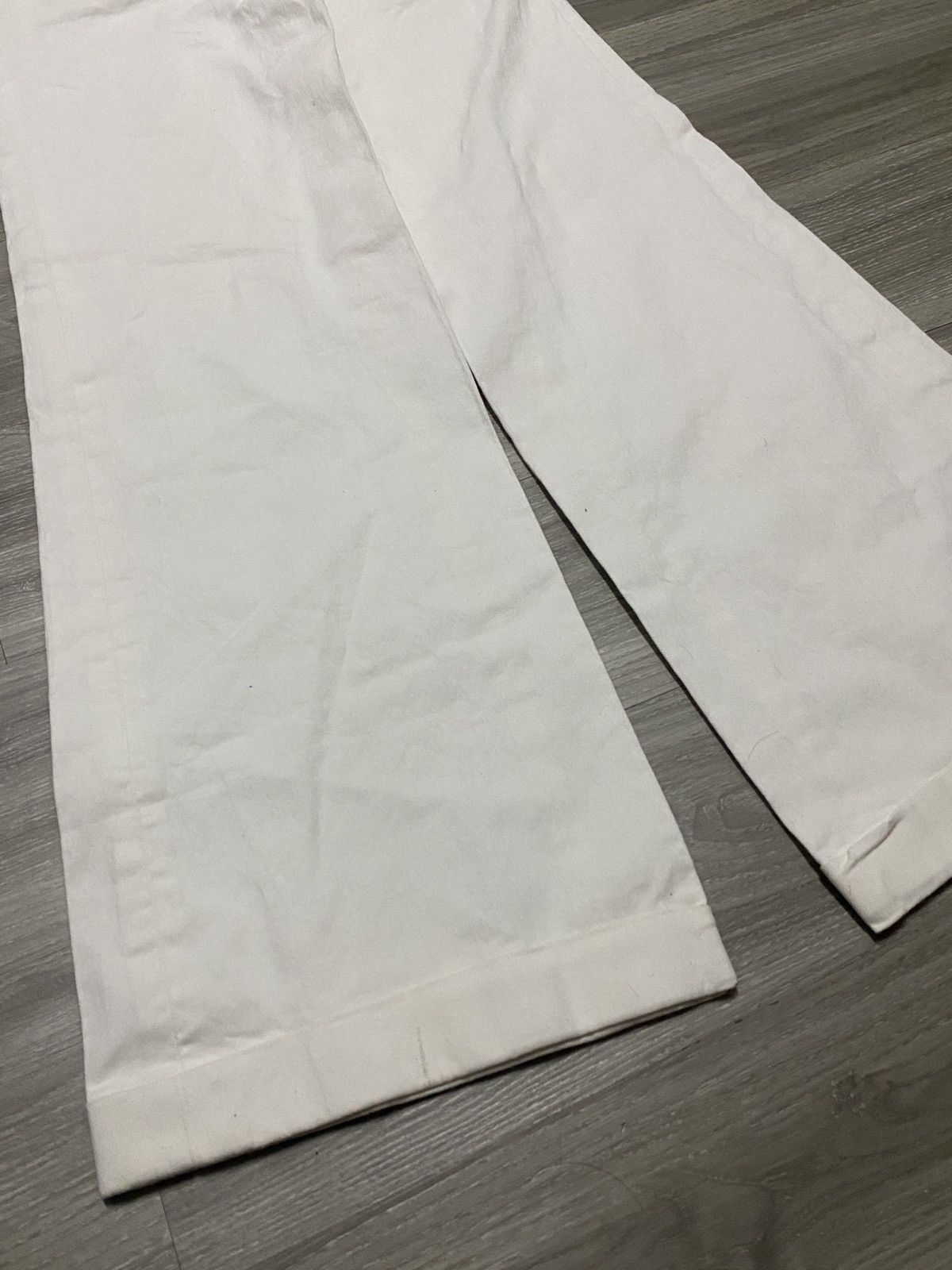 Dior Dior - John Galliano - Flare Wide Leg Denim White Pants Size 26" / US 2 / IT 38 - 4 Thumbnail