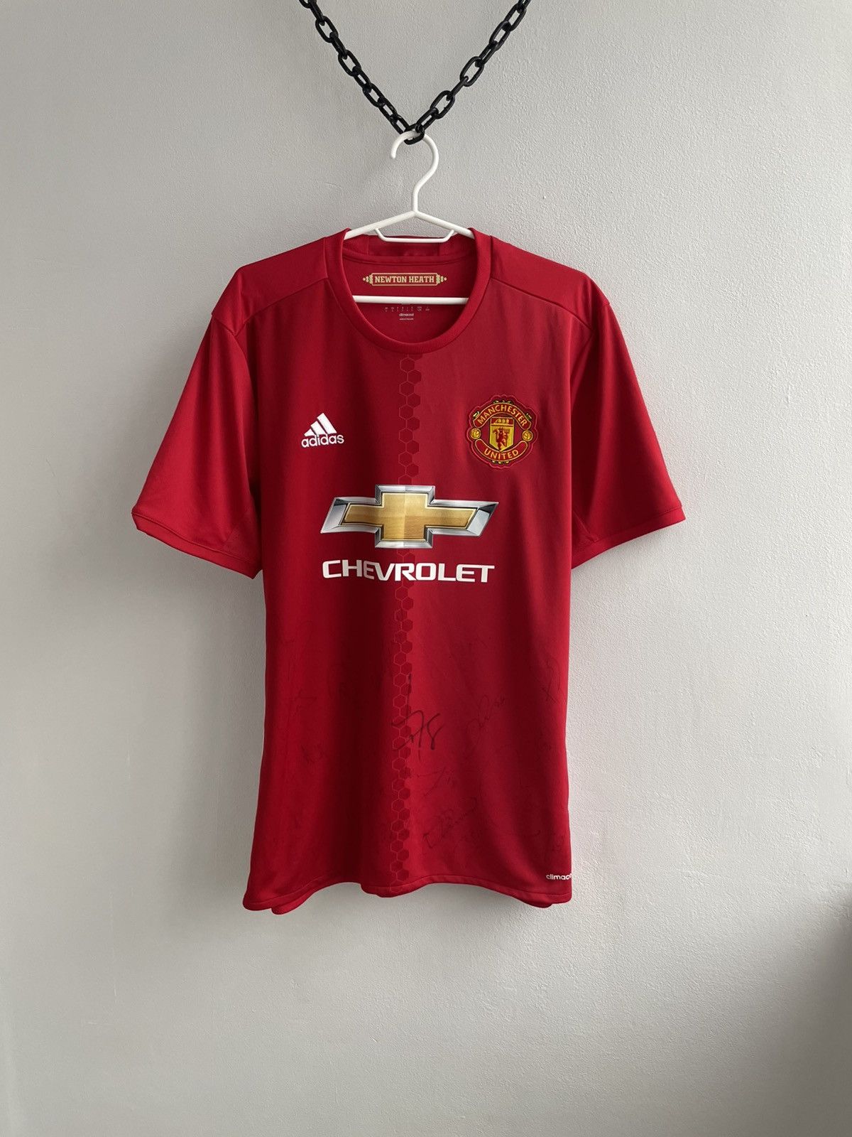 Adidas Manchester United 2016 2017 Signed Football Shirt Jersey Size US L / EU 52-54 / 3 - 16 Thumbnail