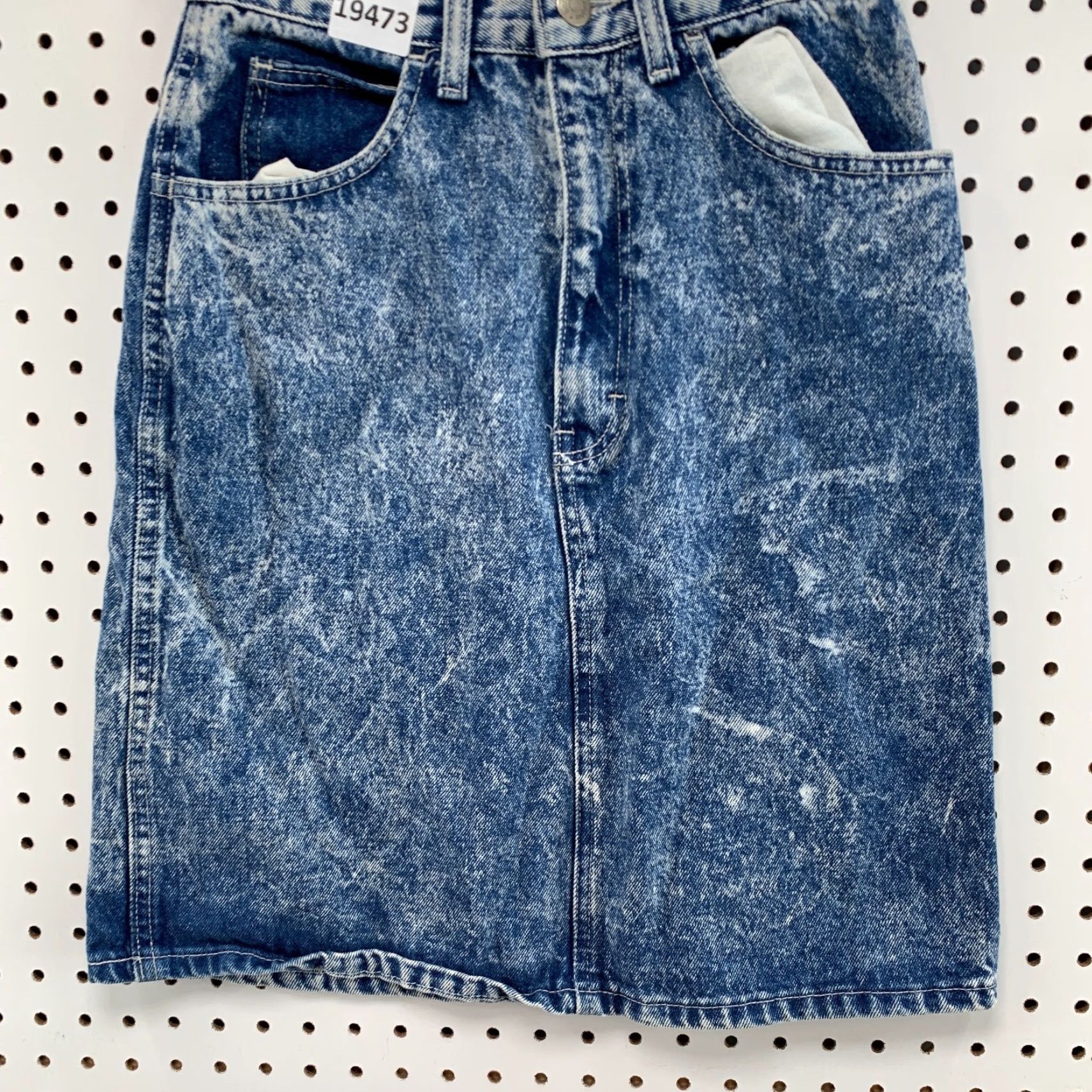 Vintage VINTAGE Bonjour Denim Skirt Acid Wash Women's Size 6 Knee-Length A-Line 80s 90s Made USA Size 28" / US 6 / IT 42 - 6 Thumbnail