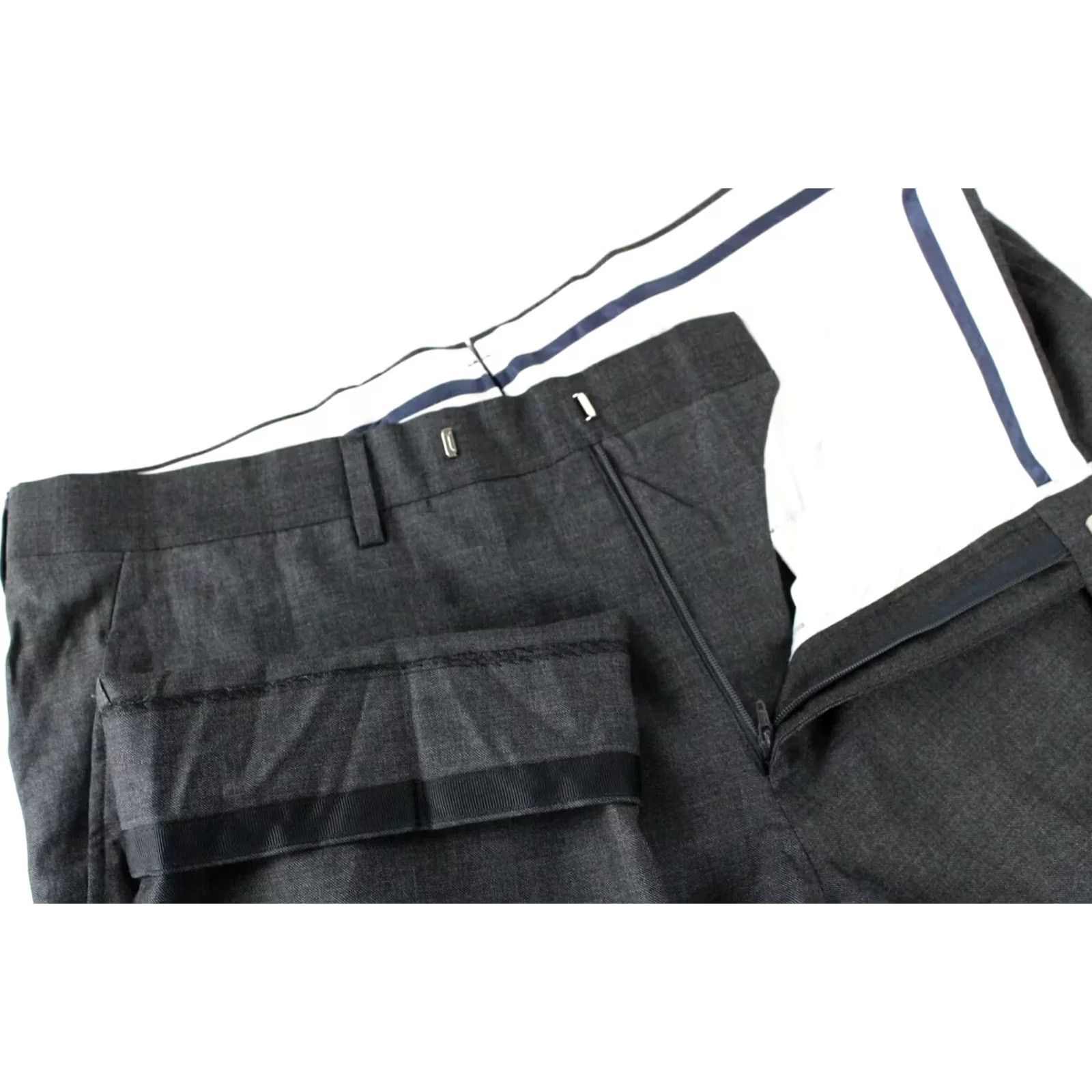 Suitsupply SUITSUPPLY Trousers UK 38S Dark Grey Melange Wool Formal Washington Zip Men's Size US 38 / EU 54 - 4 Thumbnail