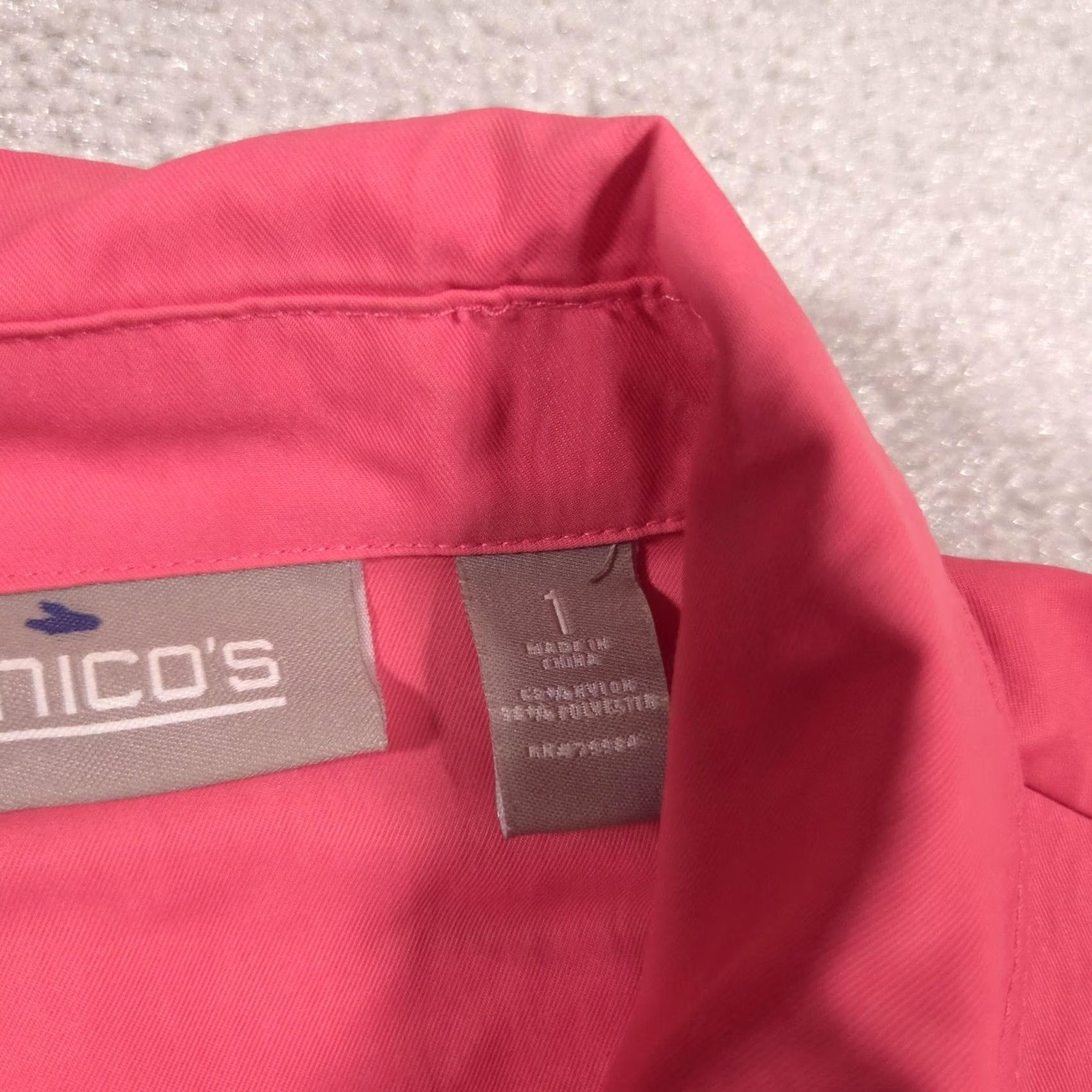 Vintage VINTAGE Chico's Jacket Womens 1 Pink Lightweight Microfiber Full Zip Collar Pockets Size XS / US 0-2 / IT 36-38 - 5 Thumbnail