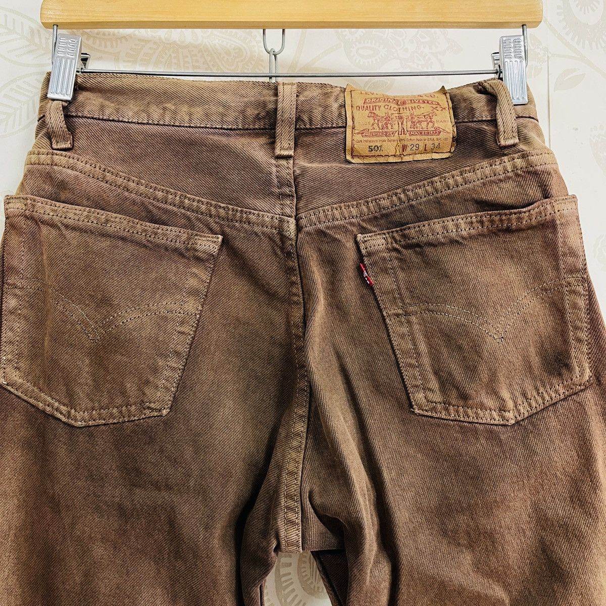 Levi's Vintage Clothing Distressed Vintage Levis 501 Buttonfly Faded Jeans Size US 29 - 23 Thumbnail