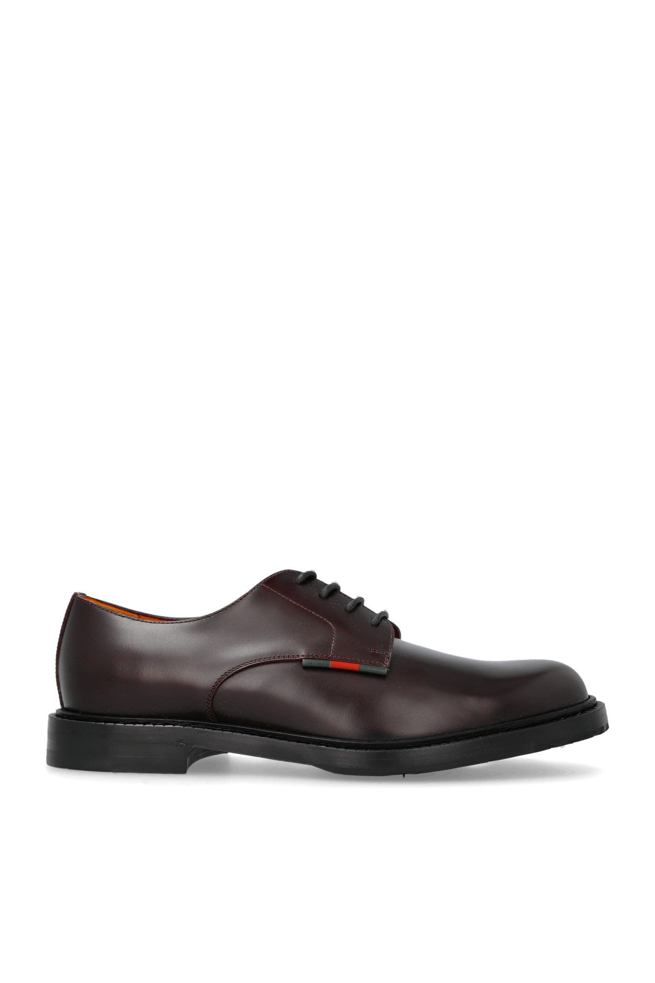 Gucci o1loc1c0426 812142 Men's Lace-Up Shoes With Leather Web Size US 9.5 / EU 42-43 - 1 Thumbnail