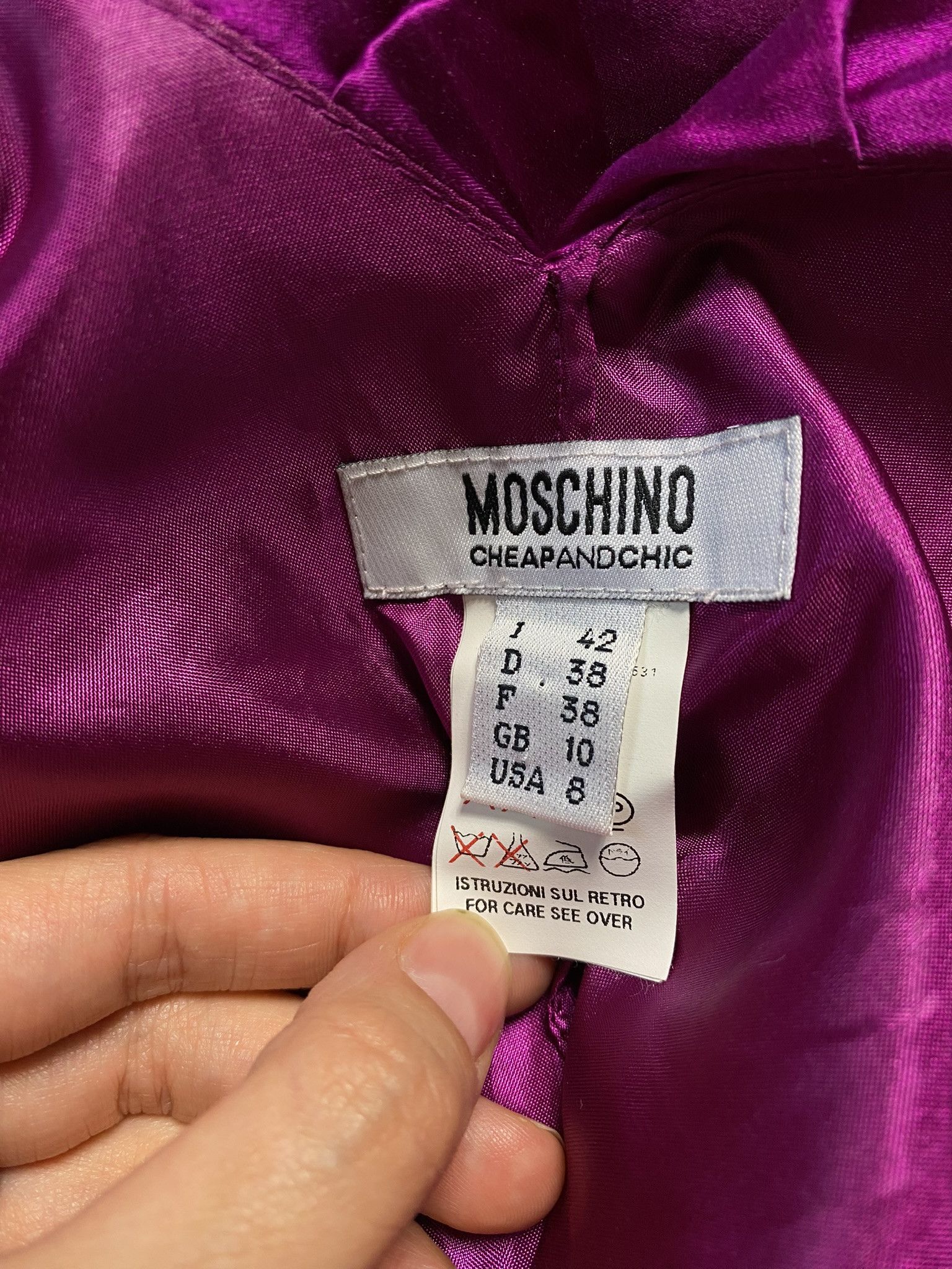 Moschino × Vintage Moschino luxury premium silk purple dress Size M / US 6-8 / IT 42-44 - 5 Thumbnail