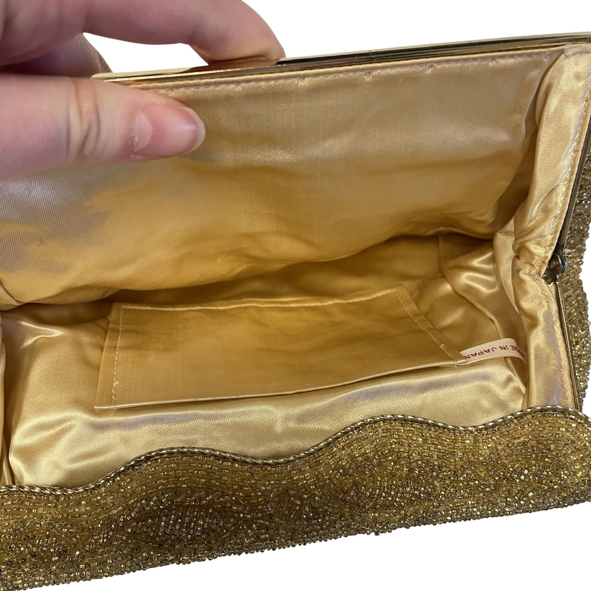 Other Vtg GOLD Glass Beaded COCKTAIL Purse FLAPPER Handbag Size ONE SIZE - 3 Thumbnail