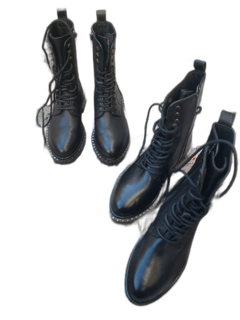 Ann Demeulemeester Ann Demeulemeester Black Lace-Up Boots Size US 8 / IT 38 - 1 Thumbnail