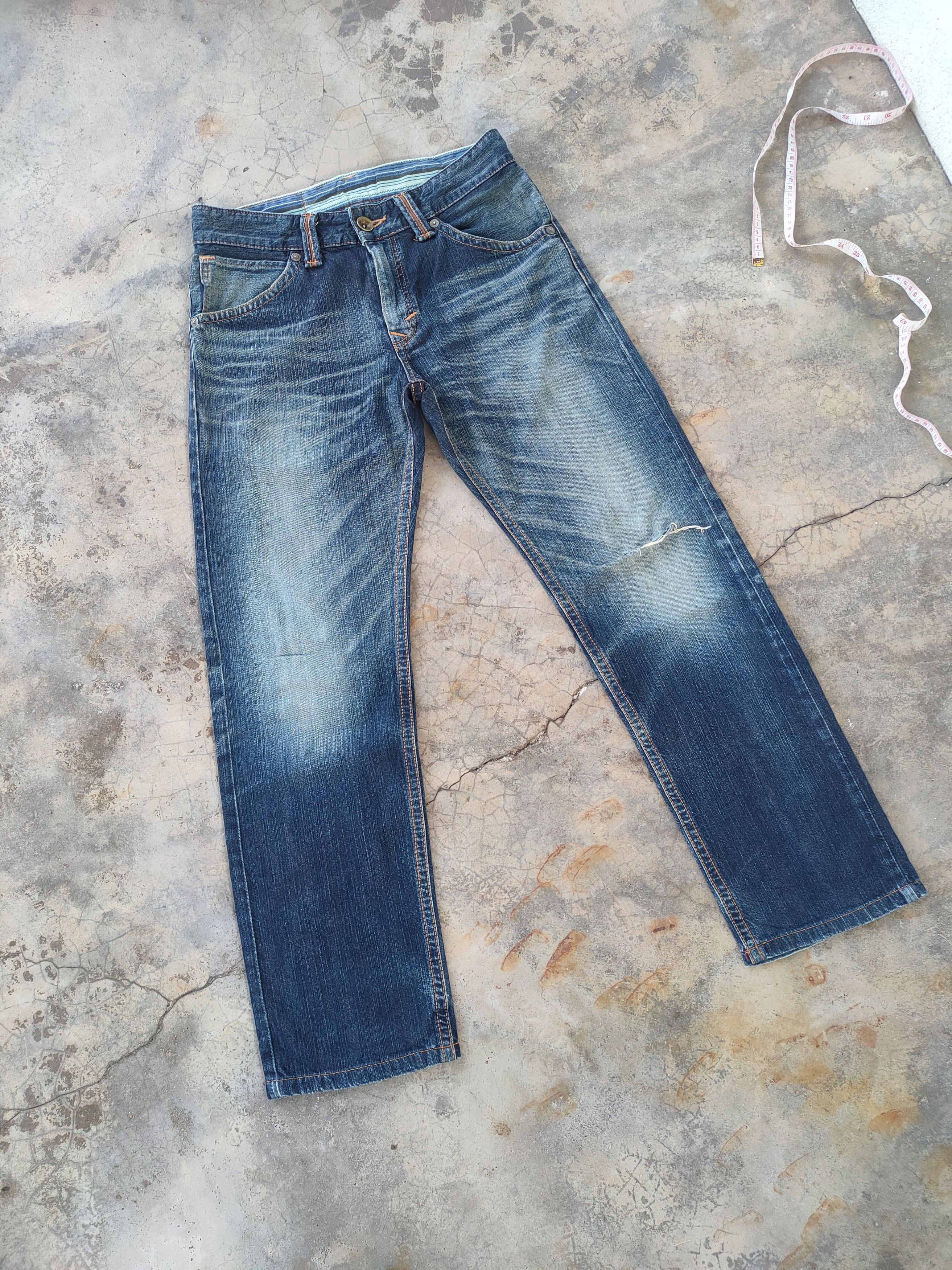 Edwin W32 VINTAGE EDWIN FADED RIPPED JEANS DENIM PANTS Size US 32 / EU 48 - 3 Thumbnail