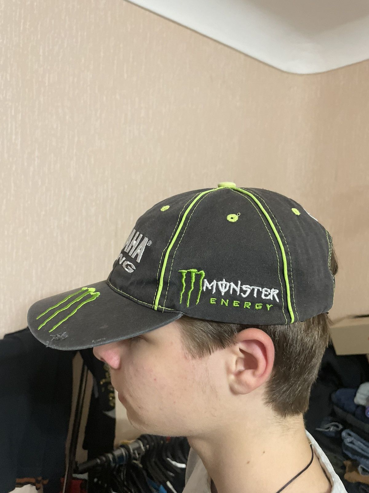 Vintage × Yamaha Vintage Yamaha Monster Energy Racing Distressed Cap Size ONE SIZE - 5 Thumbnail