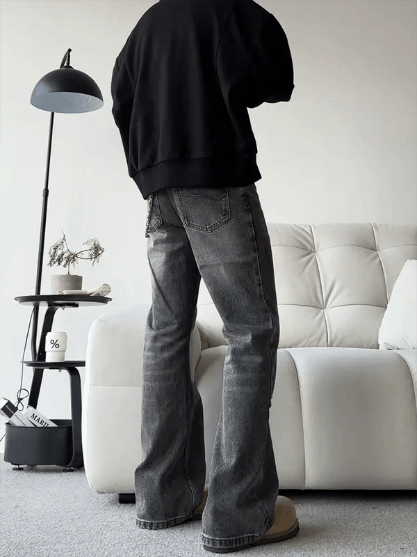 Vintage Hirasawa x Kita Faded Wash Flare Jeans, Wide Leg Pants Size US 31 - 3 Thumbnail