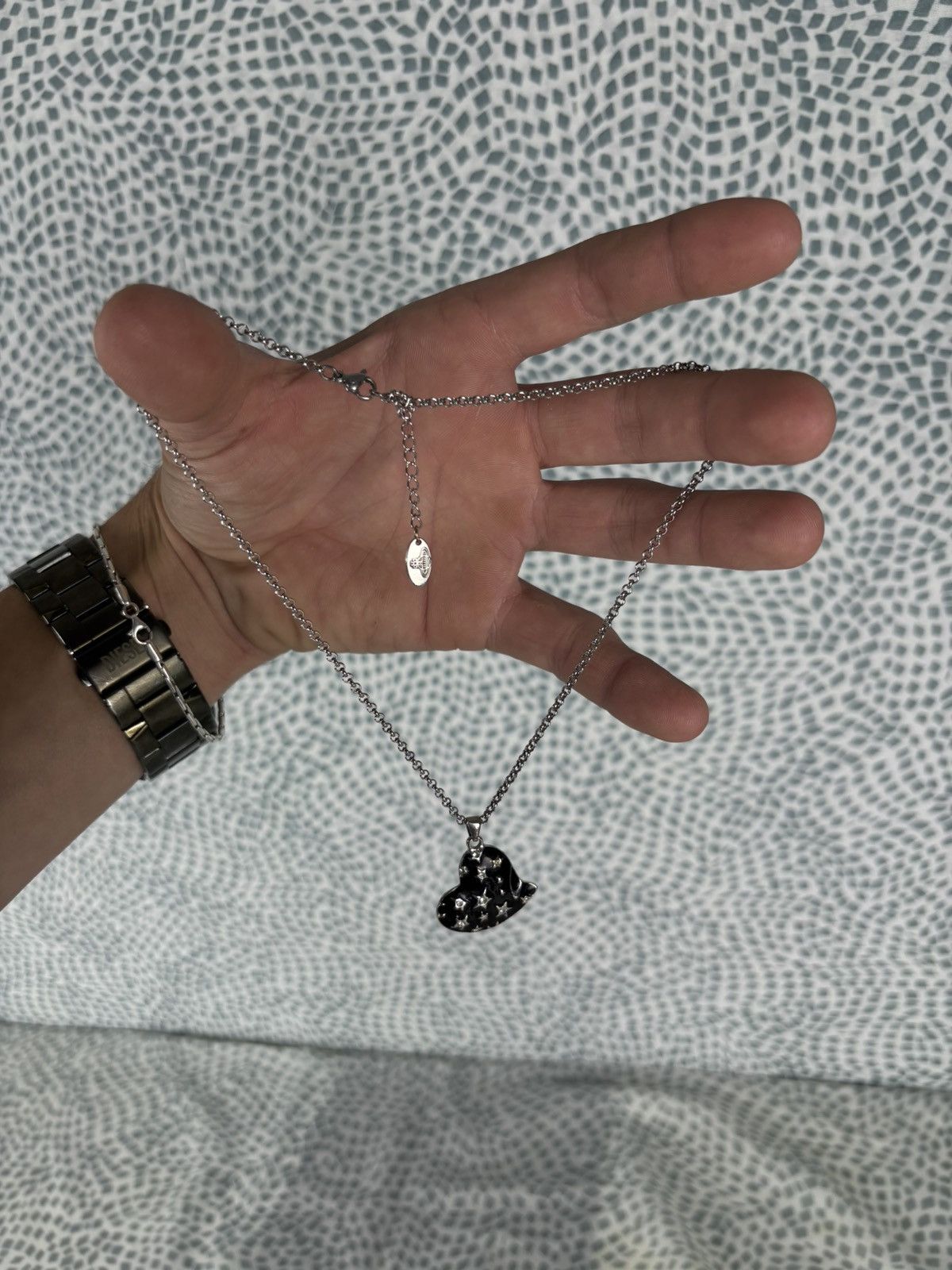 Vivienne Westwood Archive Diamante Heart & Stars Orb Necklace