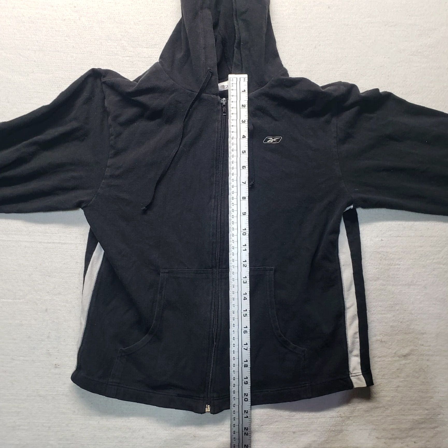 Reebok VINTAGE Reebok Hoodie Shirt Adult Large Black Logo Athletic Women L Black Full Zip Hoodie Size L / US 10 / IT 46 - 7 Thumbnail
