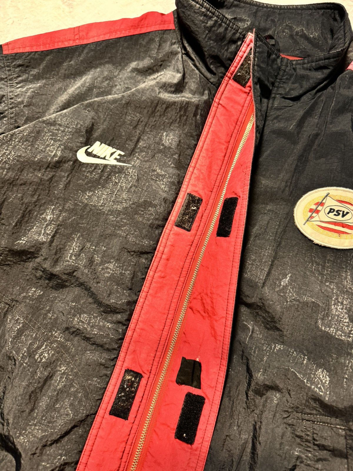 Nike × Vintage 90s Nike Vintage PSV Nylon Winter Down Jacket Big Swoosh Size US XL / EU 56 / 4 - 7 Thumbnail
