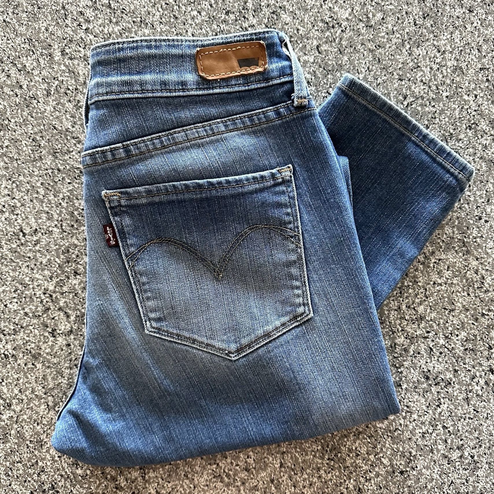 Levi's Levi's Jeans Womens 29x32 Mid Rise Skinny Stretch Denim Blue 29 Slim 5-Pocket Mens? Womens Size 29" - 2 Thumbnail
