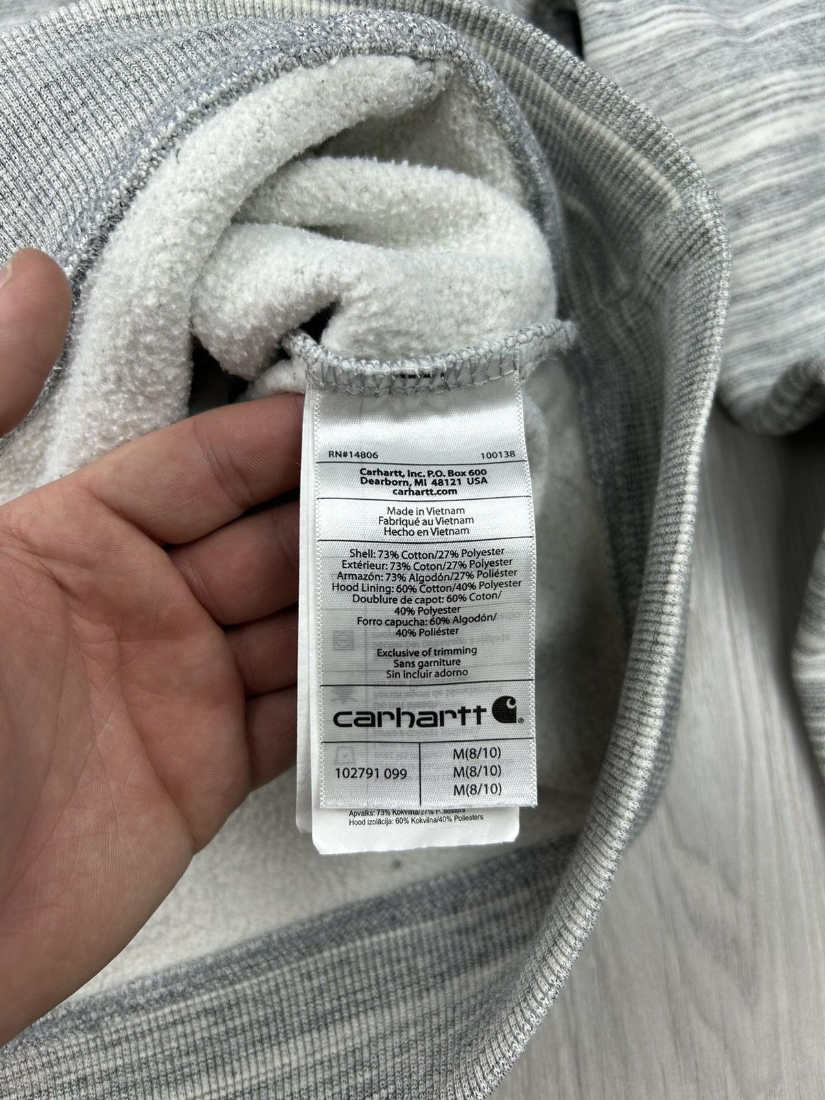 Carhartt × Vintage Carhartt Vintage Hoodie Grey Size S - M Size US S / EU 44-46 / 1 - 6 Thumbnail
