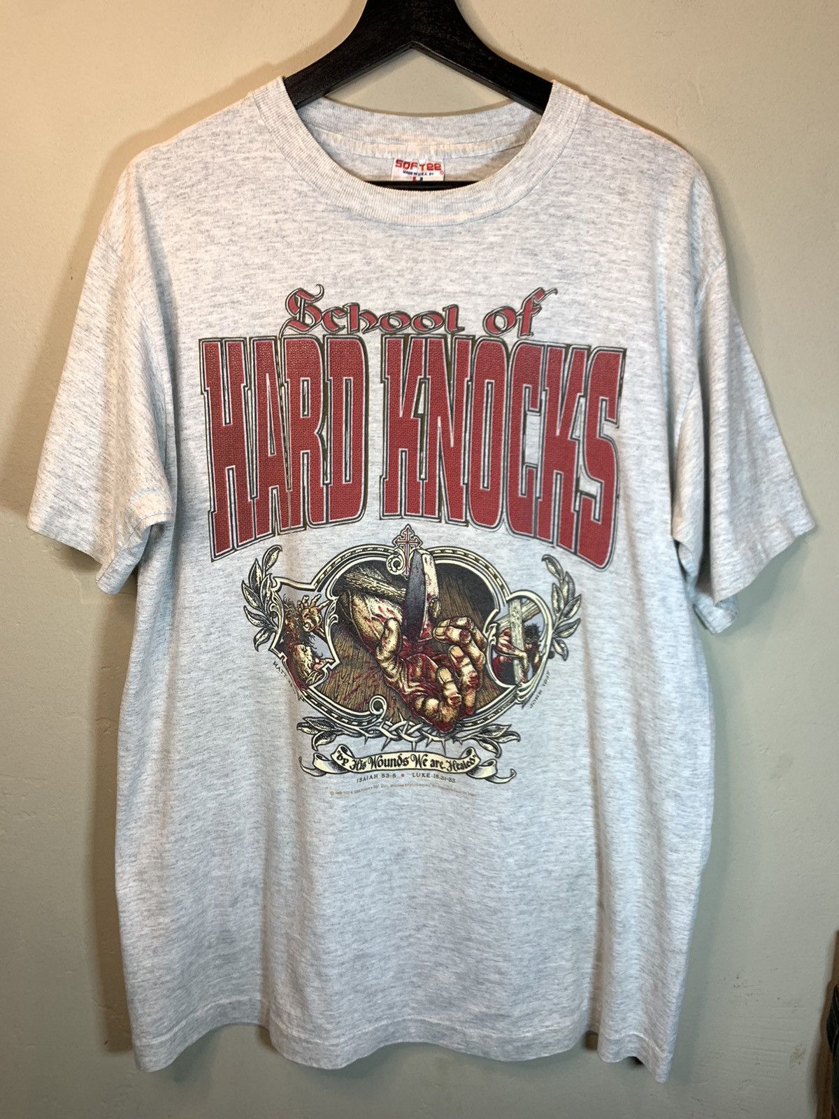 Vintage *RARE* Vintage 1995 School Hard Knocks Living Epistles Shirt Size US L / EU 52-54 / 3 - 1 Thumbnail