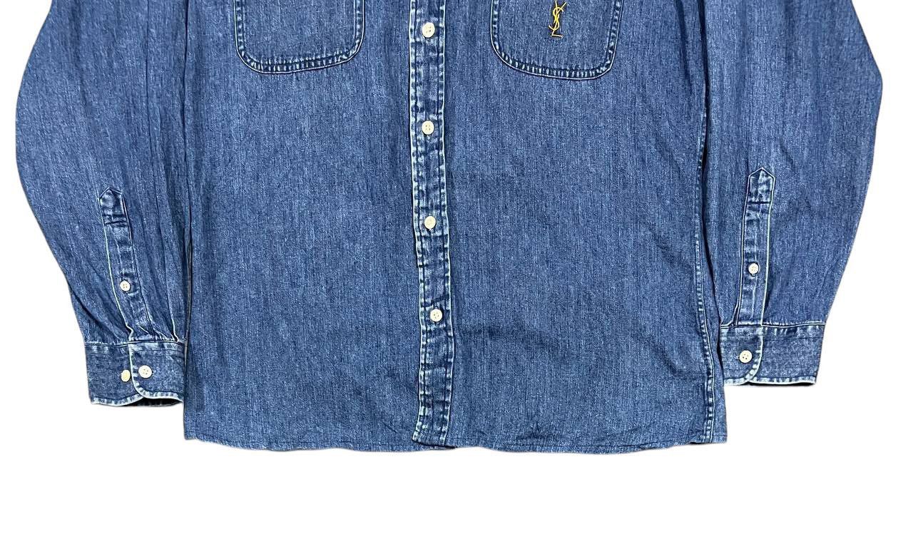 Designer × Yves Saint Laurent Yvessaintlaurent pour homme shirt denim Size US L / EU 52-54 / 3 - 5 Thumbnail