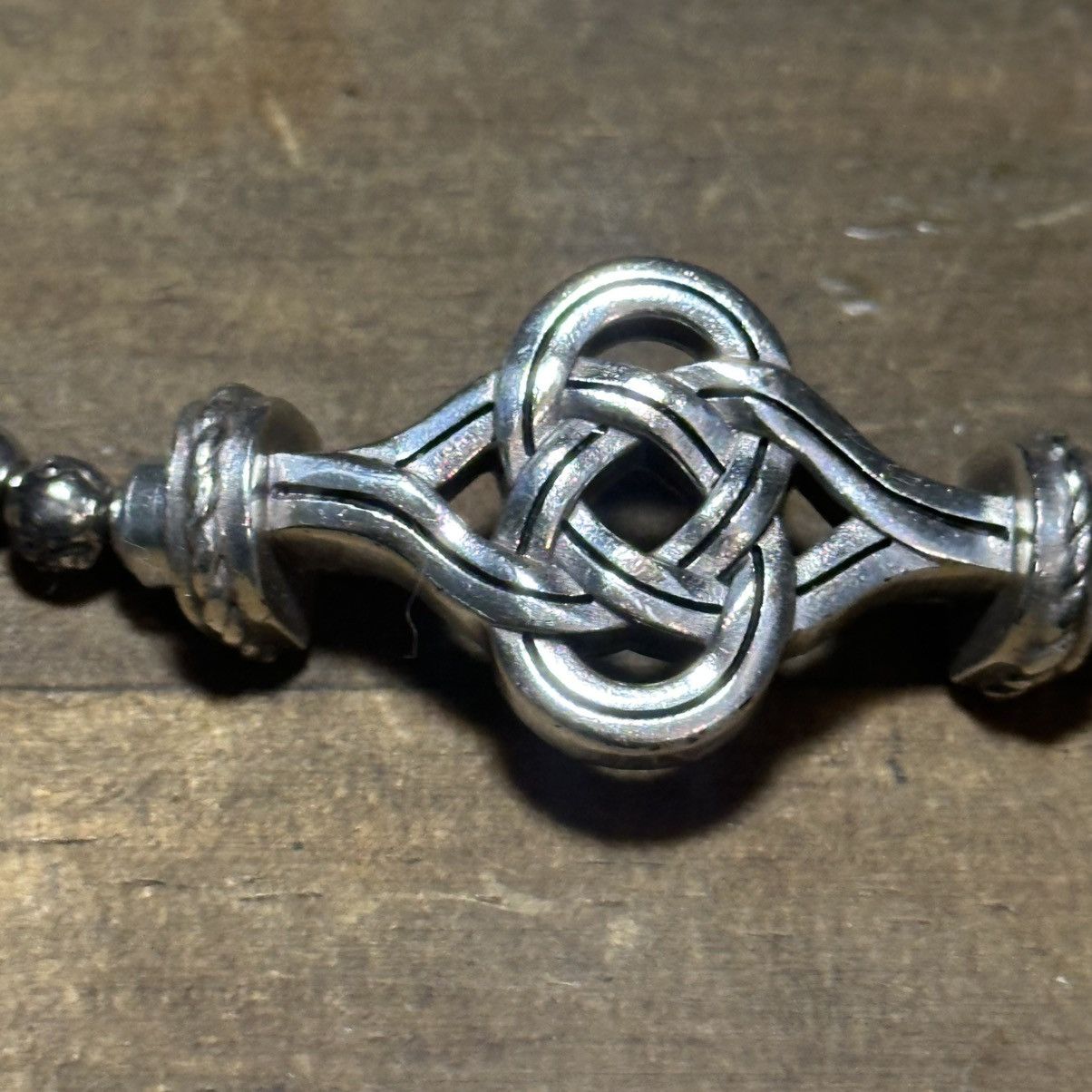 Other Silver tone Celtic knot beaded bracelet Size ONE SIZE - 7 Thumbnail