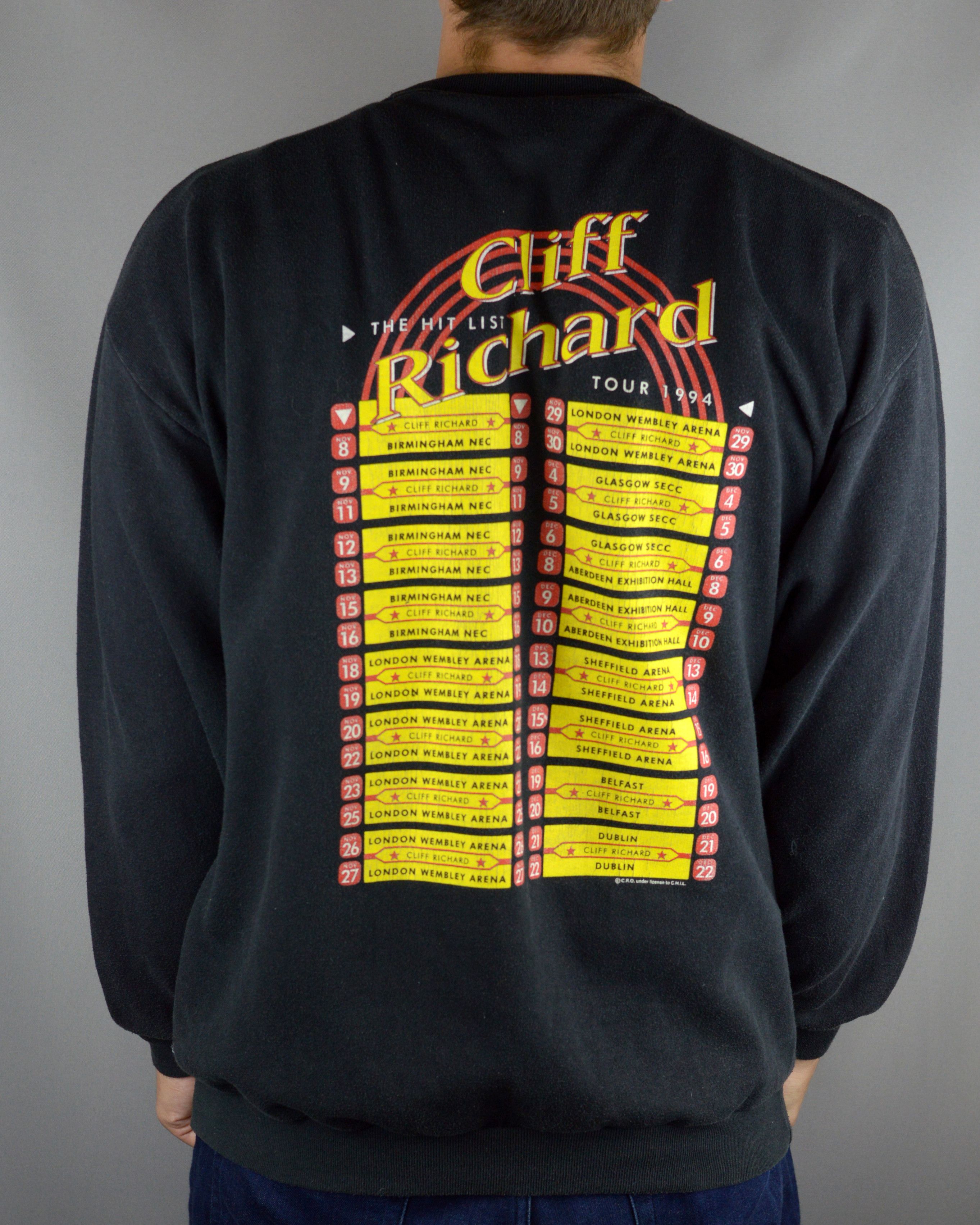 Vintage Vintage Cliff Richard The Hit List 1994 tour sweatshirt Size US L / EU 52-54 / 3 - 2 Thumbnail
