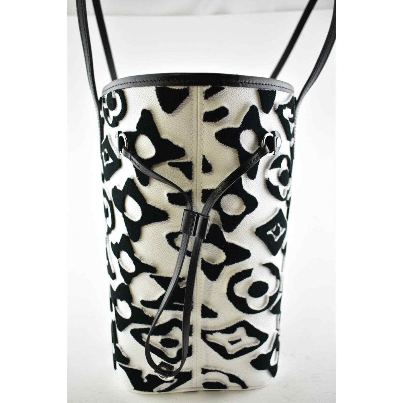 Louis Vuitton Louis Vuitton Neverfull Black White Handle Shoulder Bag Size ONE SIZE - 8 Thumbnail