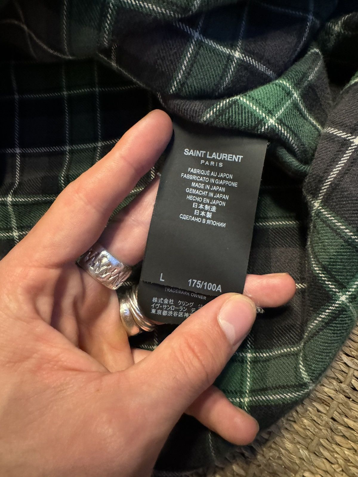 Anthony Vaccarello × Saint Laurent Paris Flannel Saint Laurent Paris Size US M / EU 48-50 / 2 - 5 Thumbnail