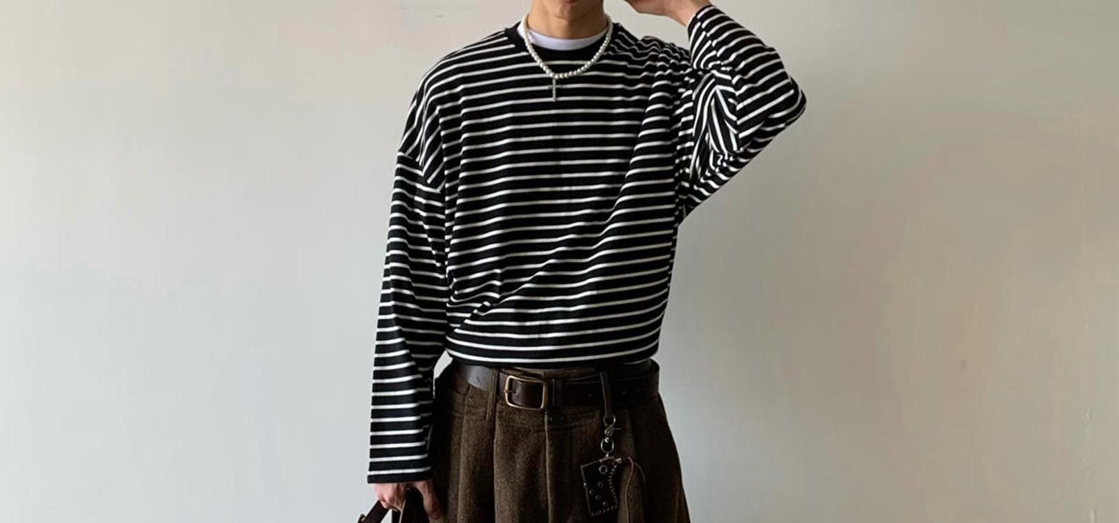 Vintage Stylish Striped Long Sleeve Shirt Size US M / EU 48-50 / 2 - 2 Thumbnail