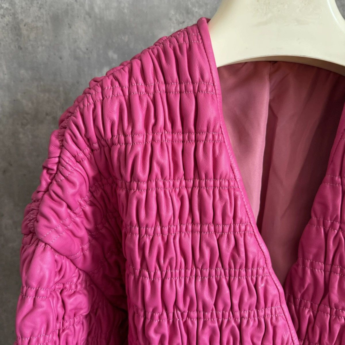 Other Pink real sheep leather jacket Size L / US 10 / IT 46 - 2 Thumbnail