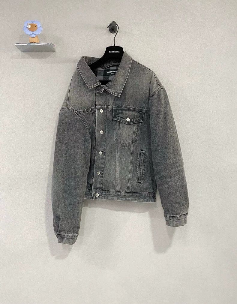 Balenciaga Balenciaga Asymmetrical Denim Cotton Jacket Size US XS / EU 42 / 0 - 1 Thumbnail