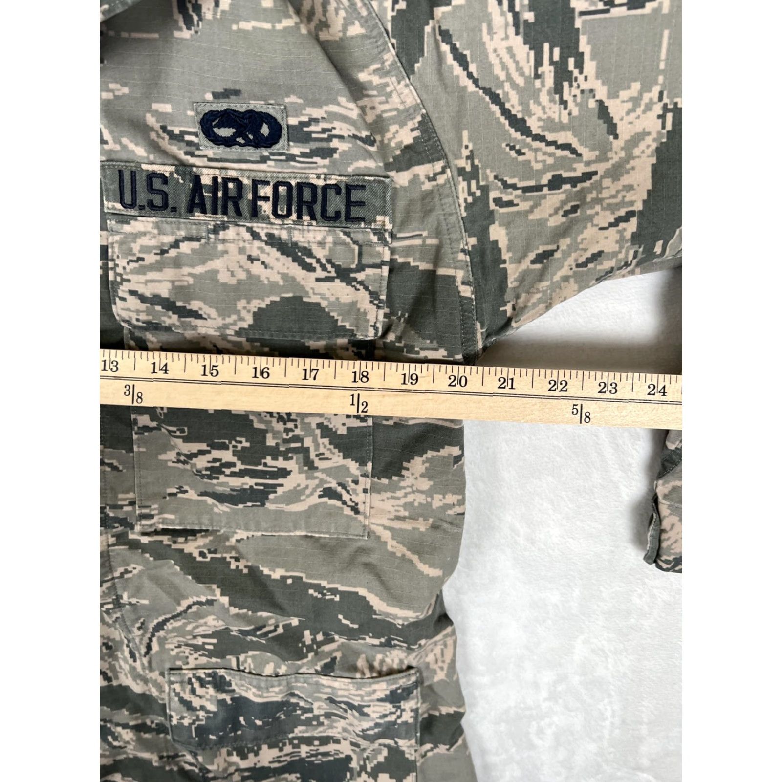 Vintage US Air Force Coat Mens 40 Long ABU Tiger Stripe Camo Utility Duty Jacket Shirt Womenless Size US XXS / EU 40 - 7 Thumbnail