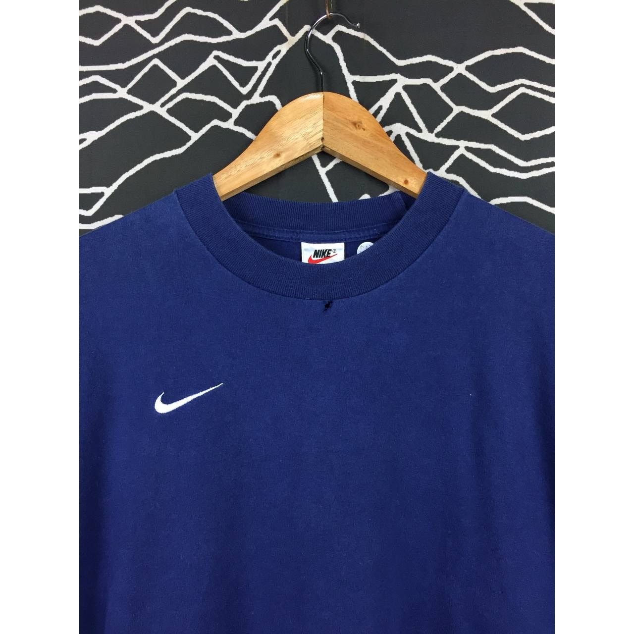 Nike × Vintage Vtg 90s Nike Swoosh Embroidered Logo Longsleeve Tee Size US L / EU 52-54 / 3 - 3 Thumbnail