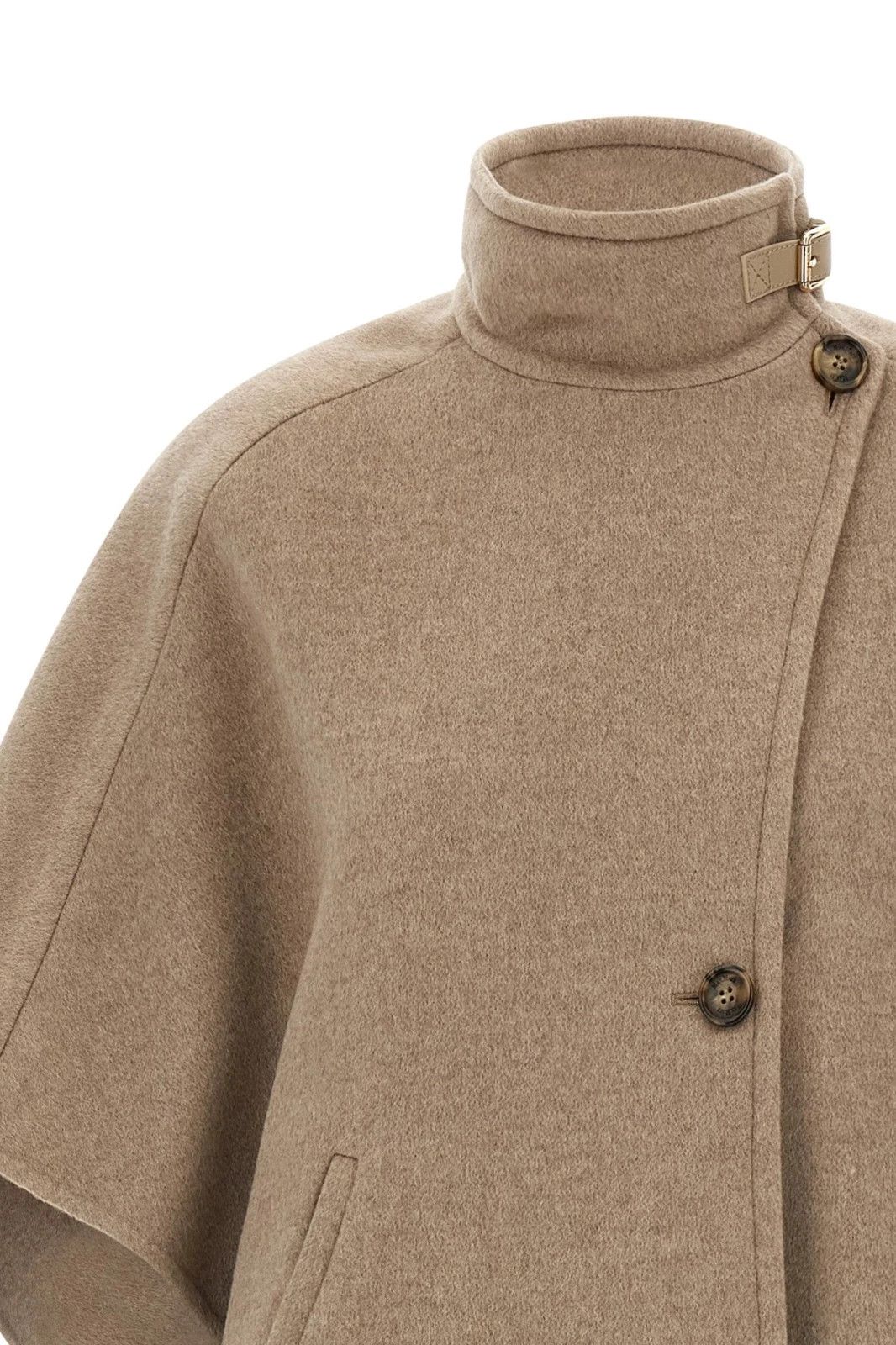 Max Mara MAX MARA Derrik Beige Cashmere Cape New & Authentic Size ONE SIZE - 3 Thumbnail