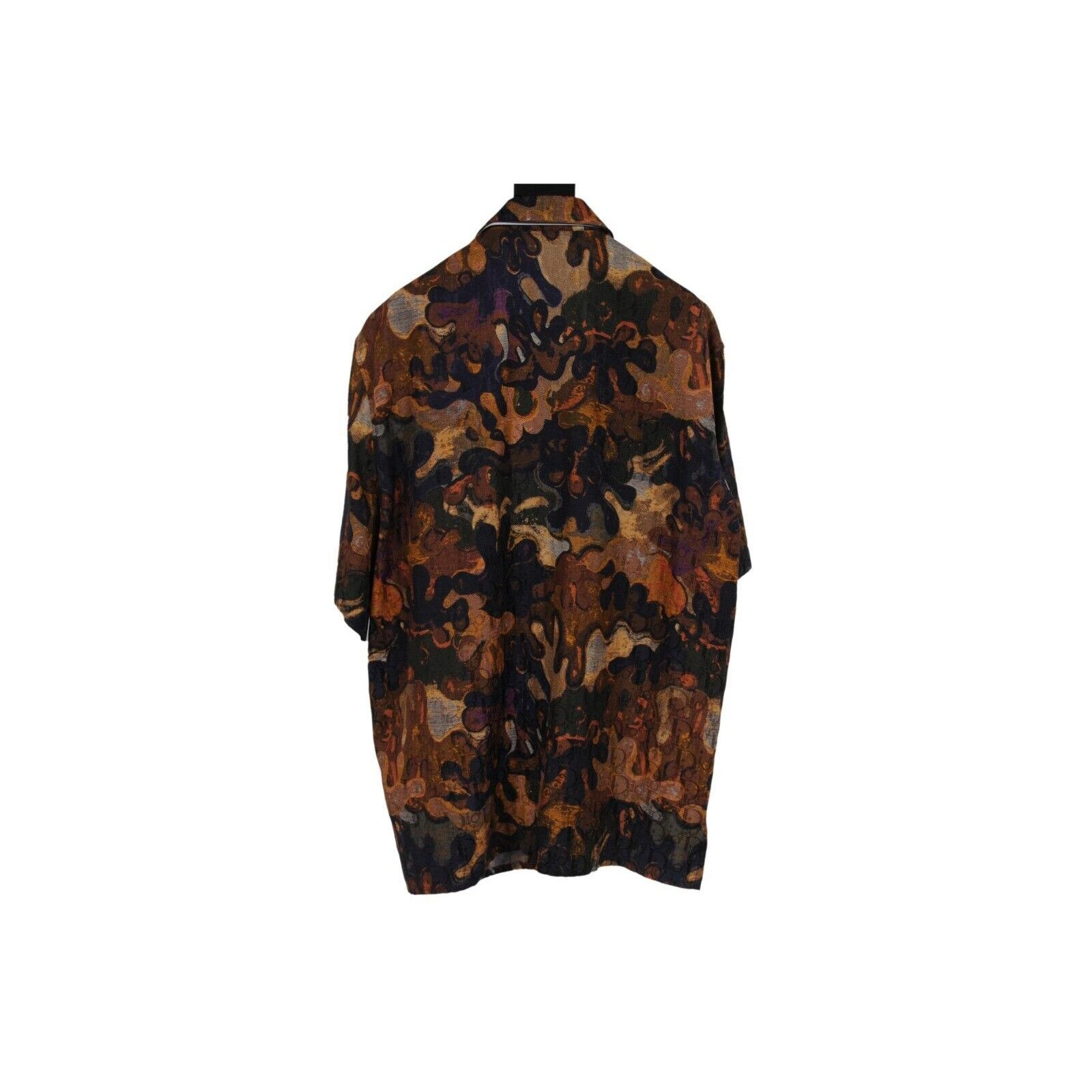 Dior Peter Doig Camo Oblique Button Down Shirt 41 Size US M / EU 48-50 / 2 - 2 Thumbnail