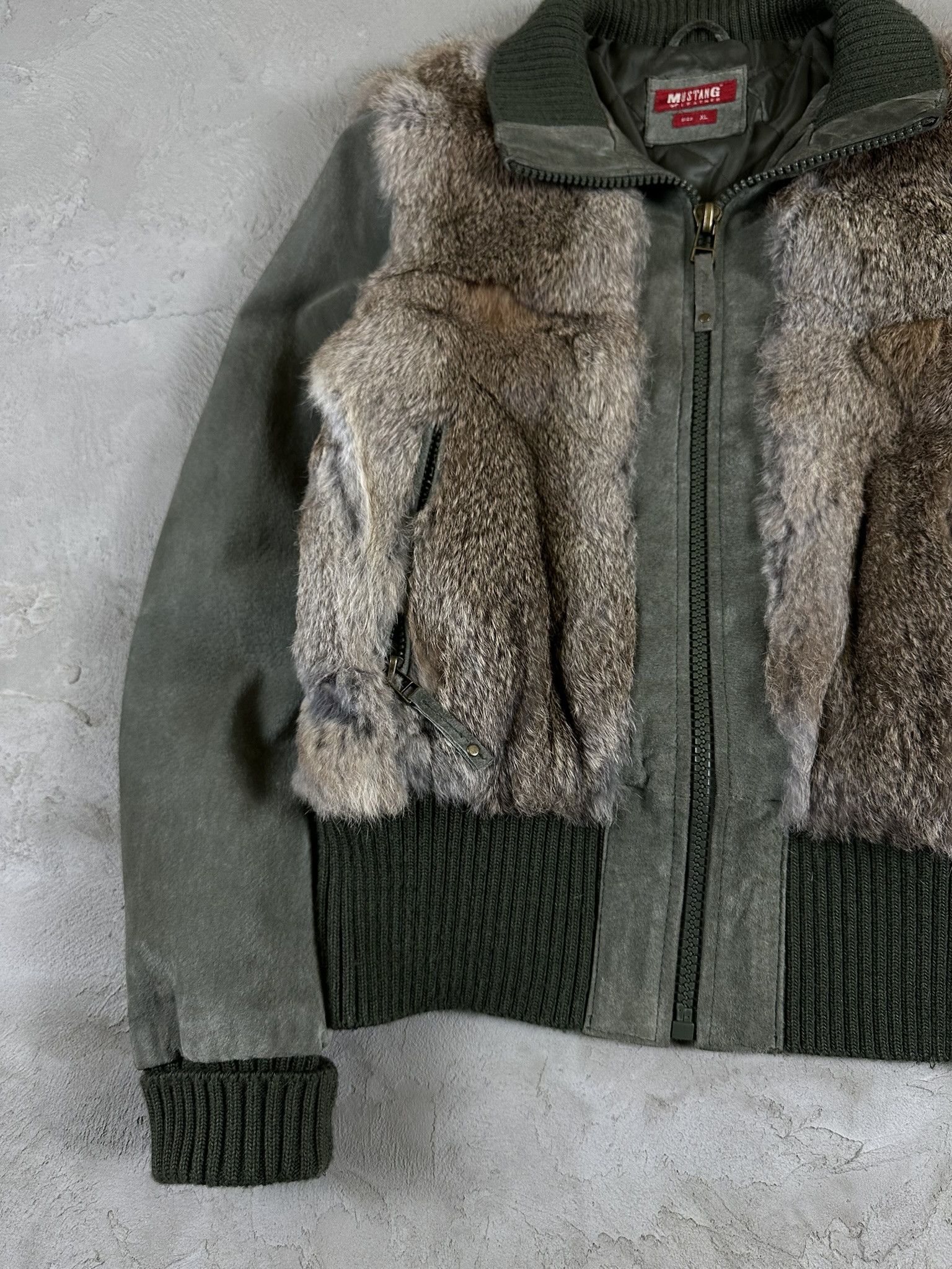 Mustang Vintage Mustang Y2k Real Fur Leather Boxy Bomber Jacket 00s Size M / US 6-8 / IT 42-44 - 6 Thumbnail
