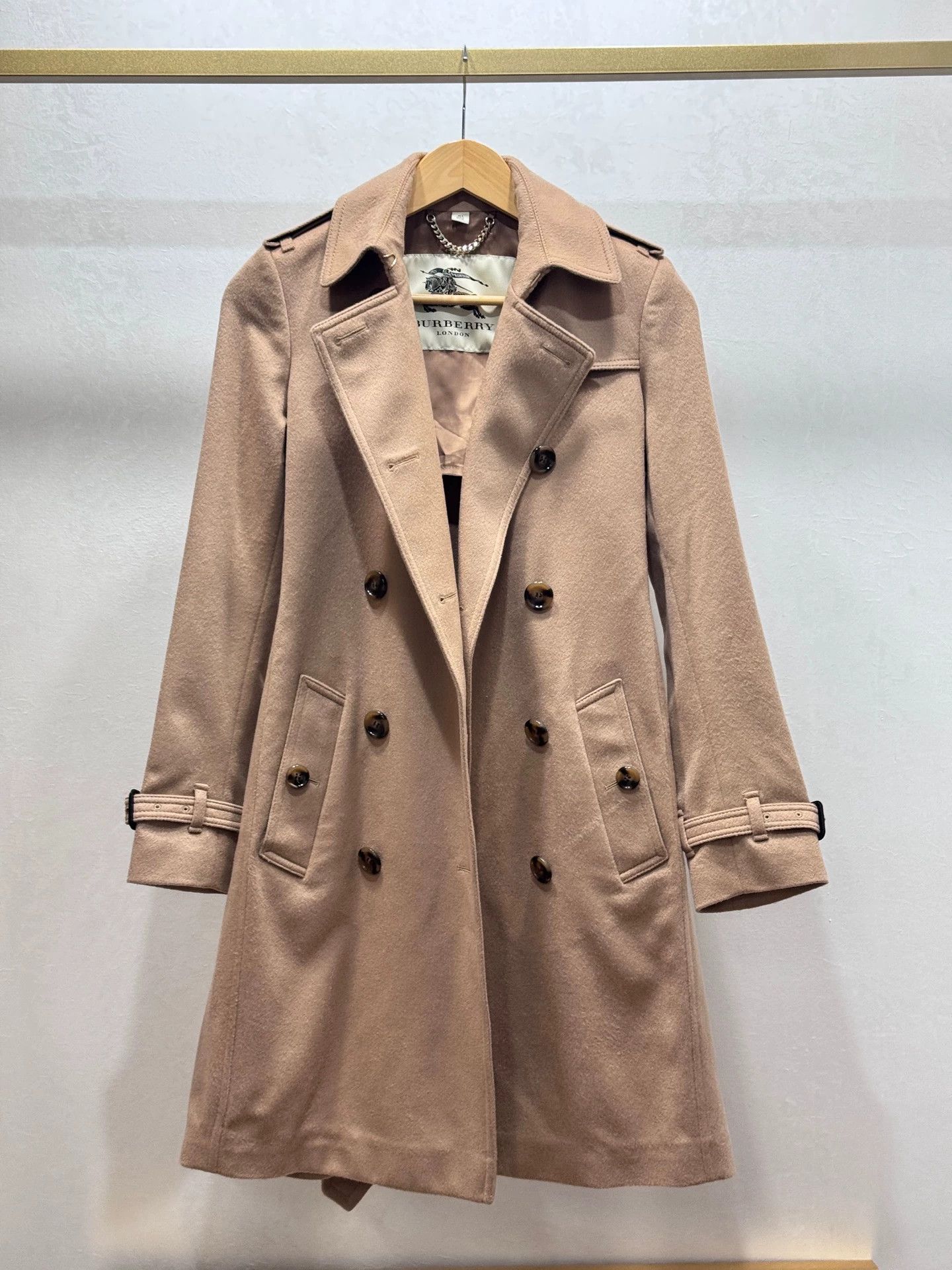 Burberry 99 New Burberry Khaki Trench Coat UK4 Cashmere Size XS / US 0-2 / IT 36-38 - 1 Thumbnail