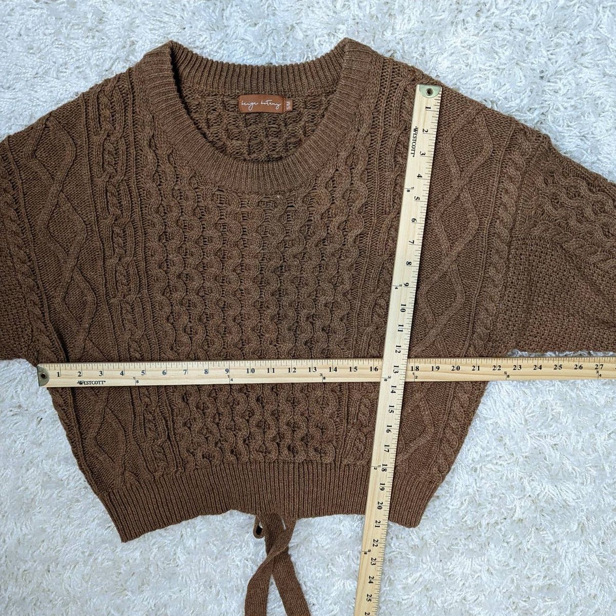 Other Beige Botany Cable Knit Wool Blend Sweater Brown Size Small Size S / US 4 / IT 40 - 7 Thumbnail