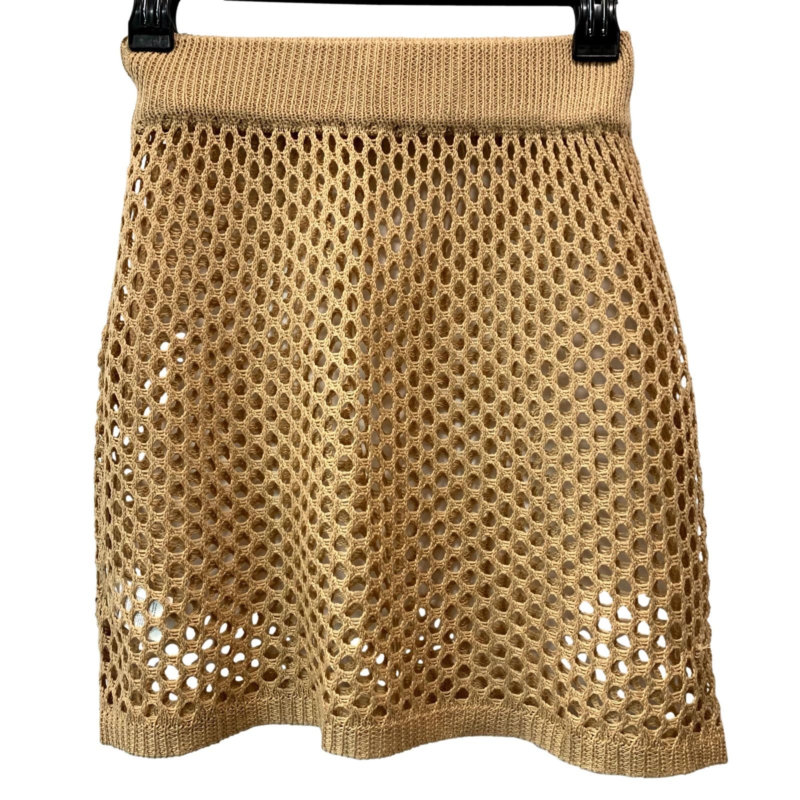 Other NWOT Cupshe Crochet / Open Knit Skirt | Tan Camel Beige | S Size 27" / US 4 / IT 40 - 4 Thumbnail