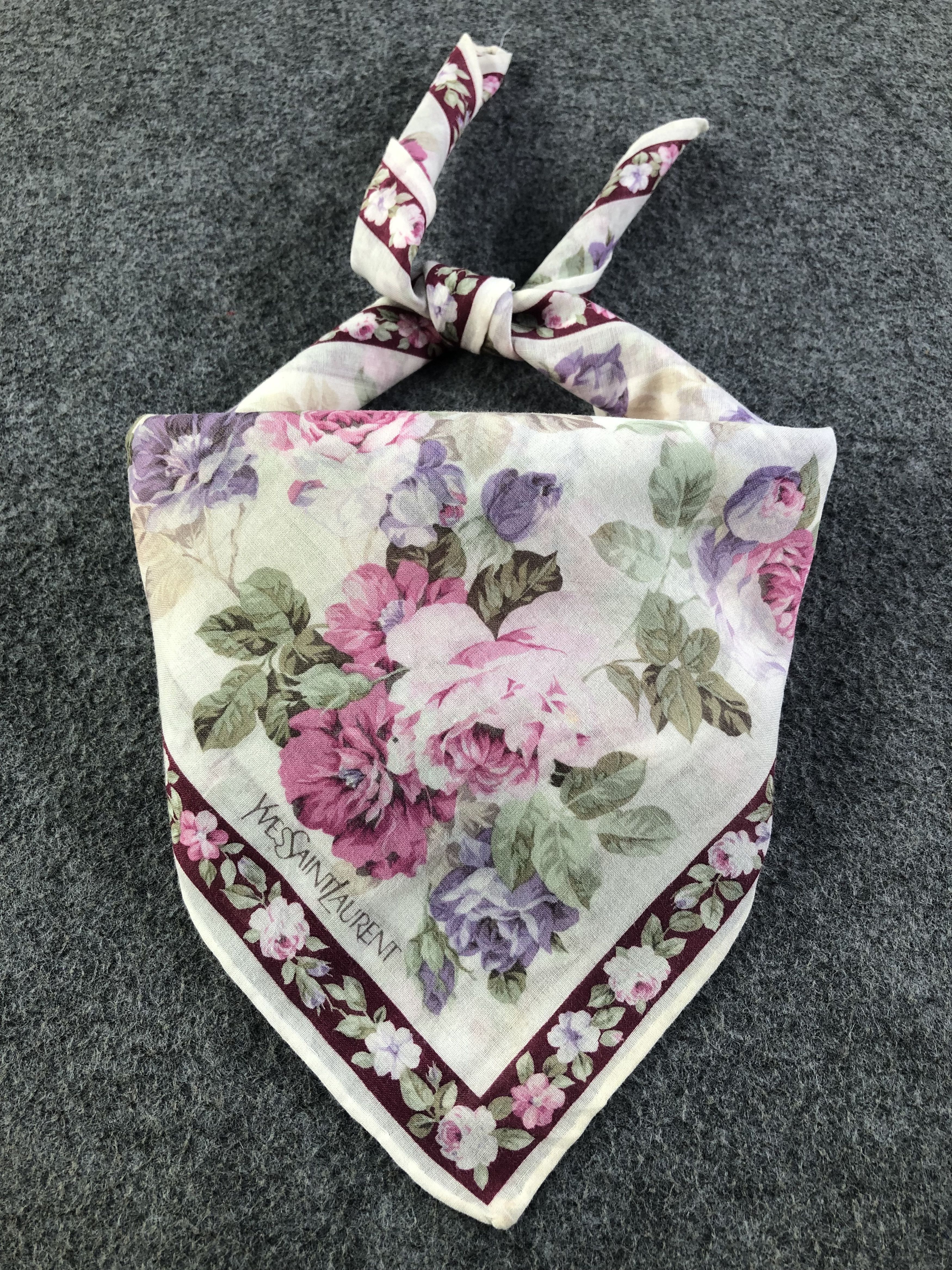 Yves Saint Laurent Yves Saint Laurent Handkerchief / Bandana / Neckerchief Size ONE SIZE - 2 Thumbnail
