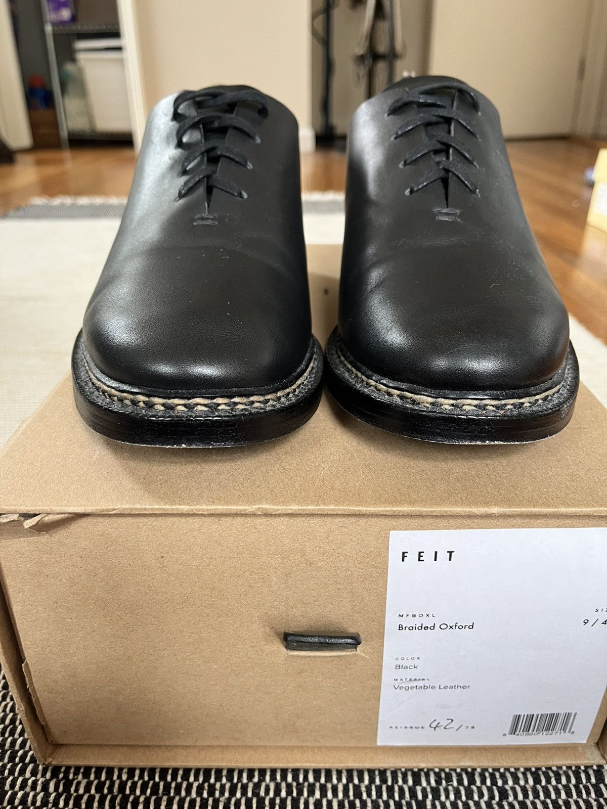 Feit Feit hand sewn black leather seamless oxfords (c. 2018?) Size US 9 / EU 42 - 6 Thumbnail