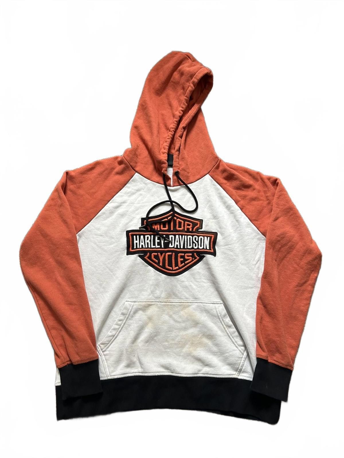 Harley Davidson Vintage Harley-Davidson Two-Tone Embroidered Hoodie Size ONE SIZE - 1 Thumbnail