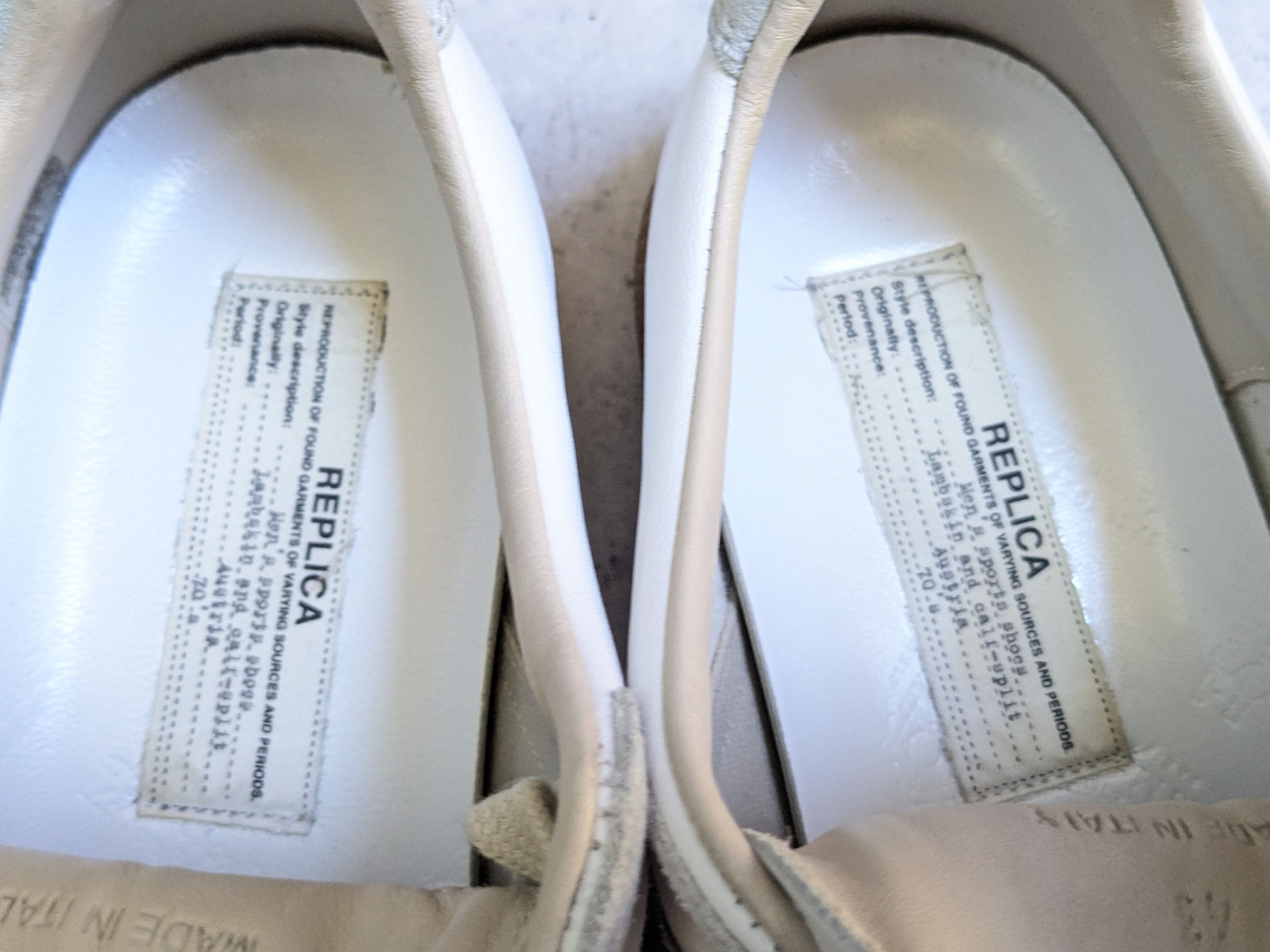 Maison Margiela Maison Margiela Replica GAT White Gray 10 43 Low Tops Gum Size US 10 / EU 43 - 7 Thumbnail