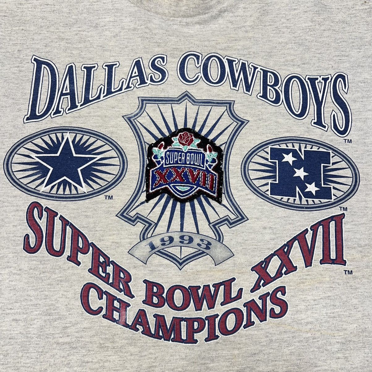 Nutmeg × Vintage VTG Dallas Cowboys Tee Shirt Grey Champion Rose Bowl 90s Size US L / EU 52-54 / 3 - 3 Thumbnail