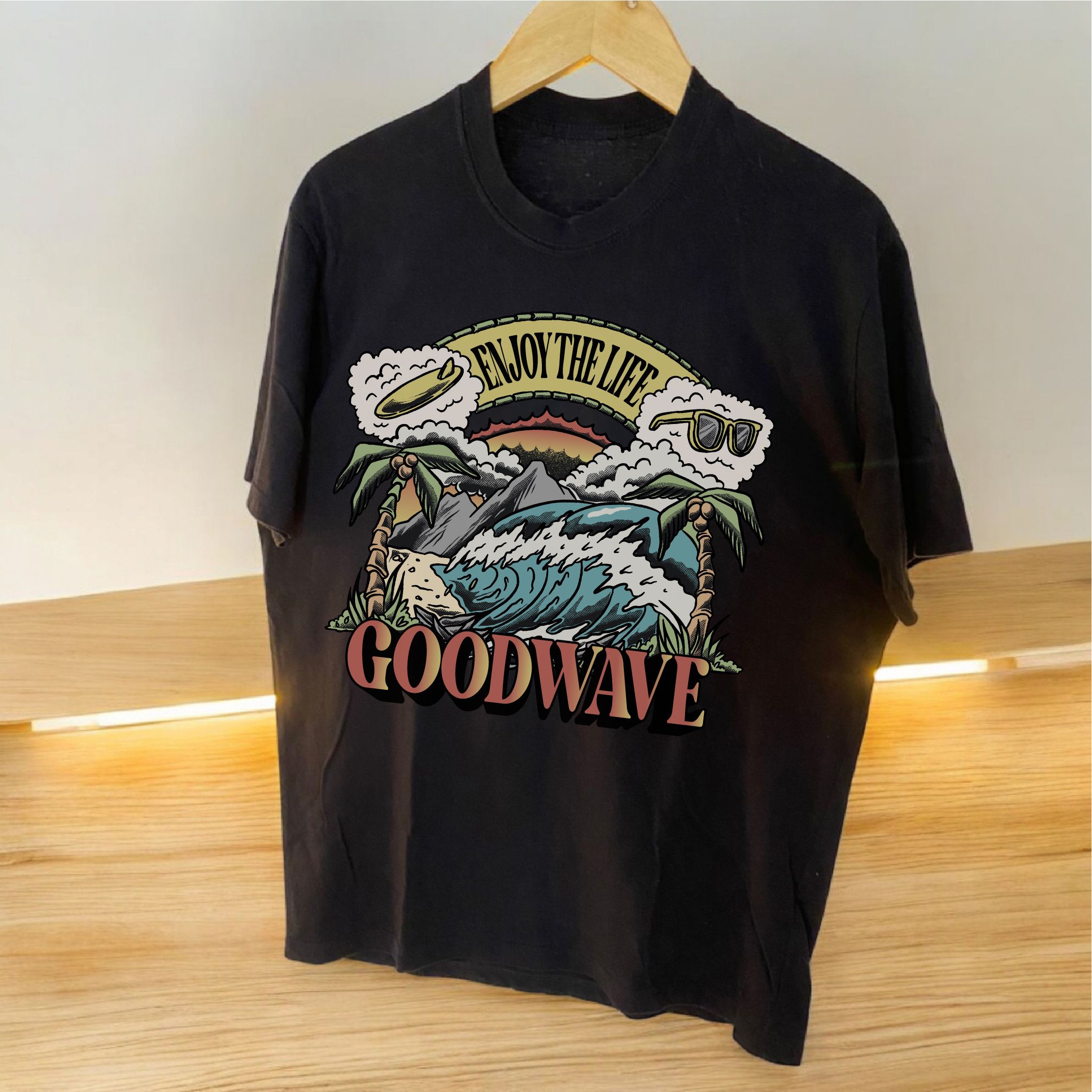 Local Authority Boundless T-shirt "Good Wave" Size US L / EU 52-54 / 3 - 3 Thumbnail