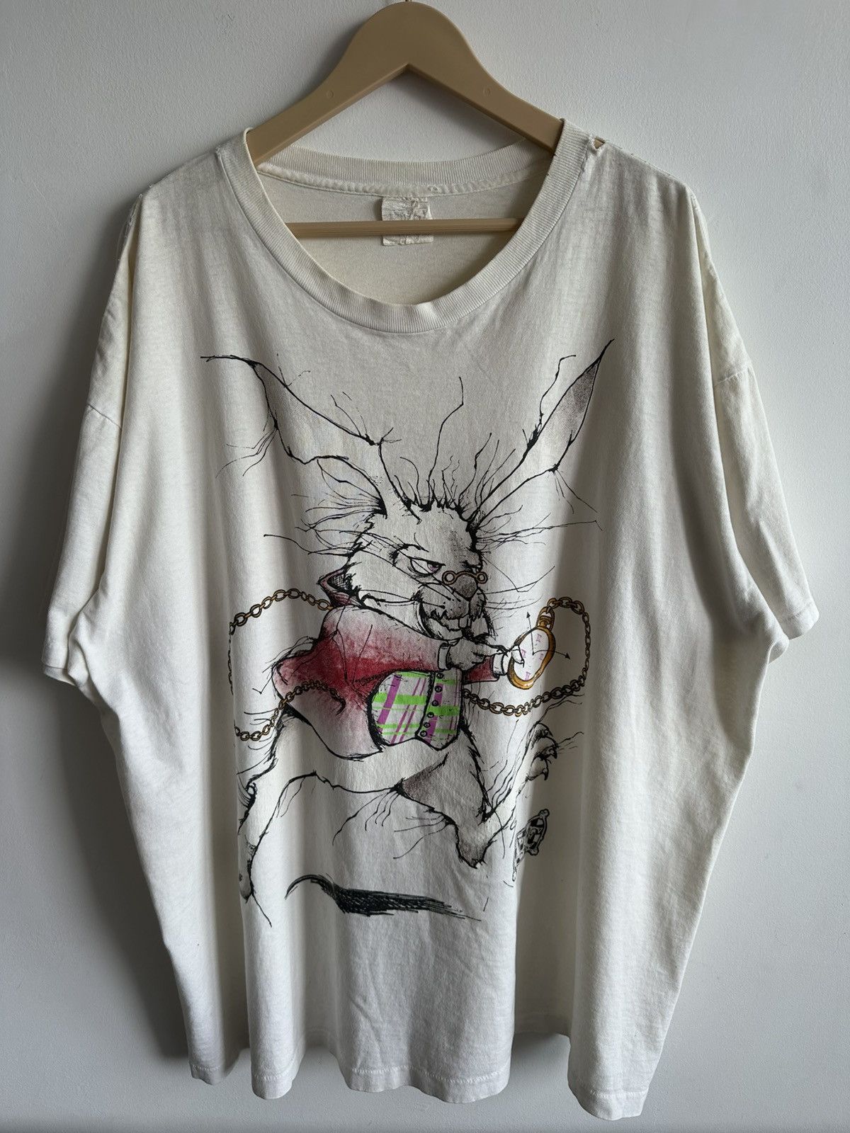 Vintage Vintage 90’s Alice in Wonderland White Rabbit I’m Late! USA Size US XXL / EU 58 / 5 - 3 Thumbnail