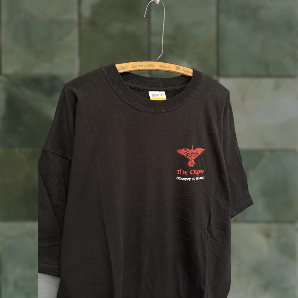 Vintage VINTAGE The Crow Stairway To Heaven Black Tee Shirt Santee XL Mens 90s T-Shirt Size US XL / EU 56 / 4 - 1 Thumbnail