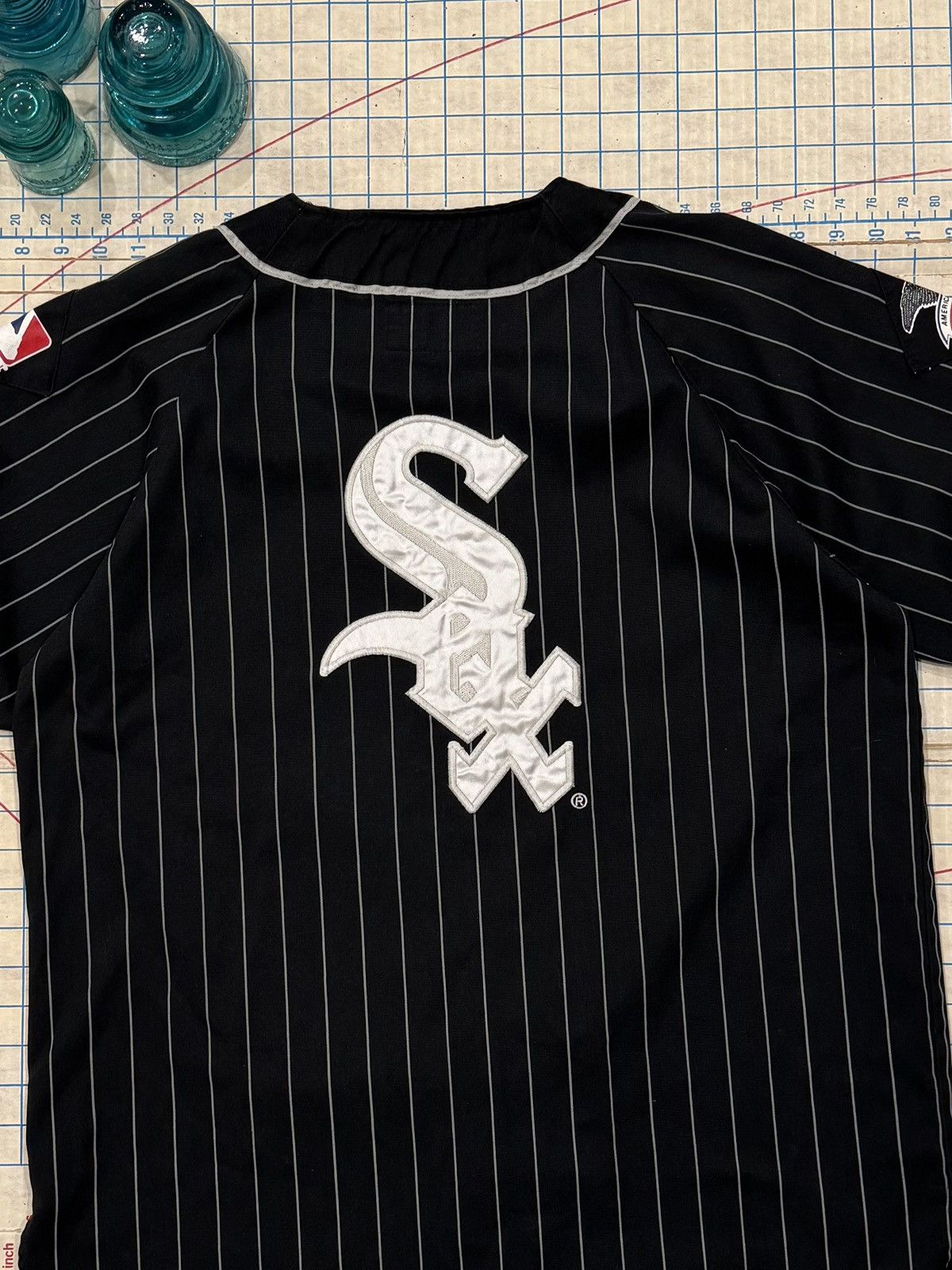 Starter Vintage Starter Chicago White Sox Pinstriped Baseball Jersey Size US L / EU 52-54 / 3 - 13 Thumbnail