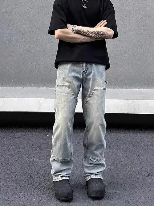 High Sport × Japanese Brand × Jean Double Knee Lumberjack Light Blue Cargo Jeans Size US 32 / EU 48 - 3 Thumbnail