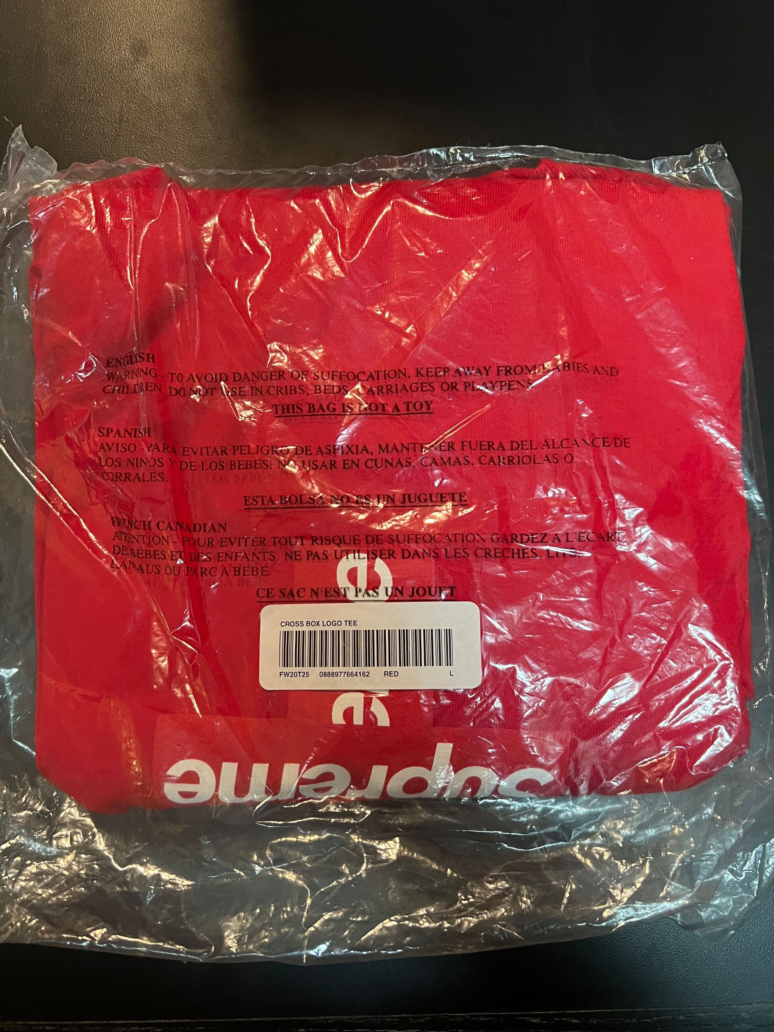 Supreme Supreme Cross Box Logo Tee Size US L / EU 52-54 / 3 - 2 Thumbnail