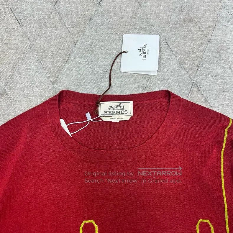 Hermes Hermes 23 Spring-Summer Knit Top with Chest H Embroidery Size US M / EU 48-50 / 2 - 3 Thumbnail